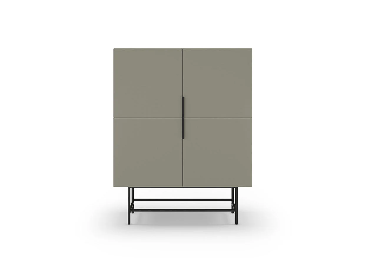SOMA - Commode 4 portes 100cm en mélamine - Vert