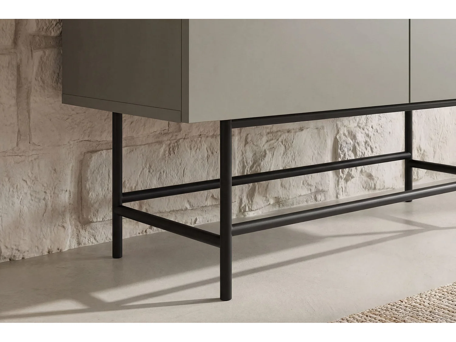 SOMA - Commode 4 portes 100cm en mélamine - Vert