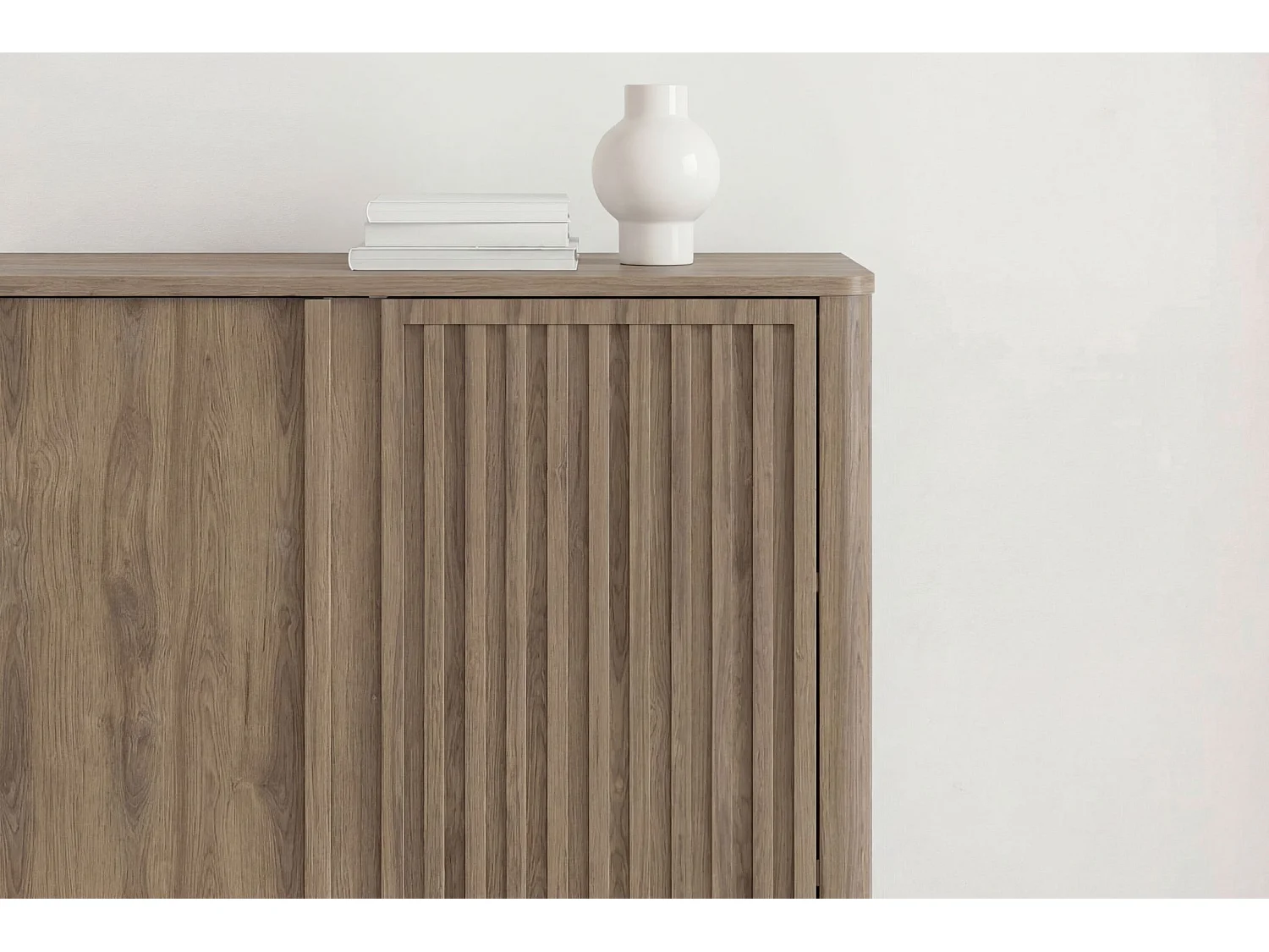 BLOOM - Commode 2 tiroirs 86cm en mélamine - Chêne clair