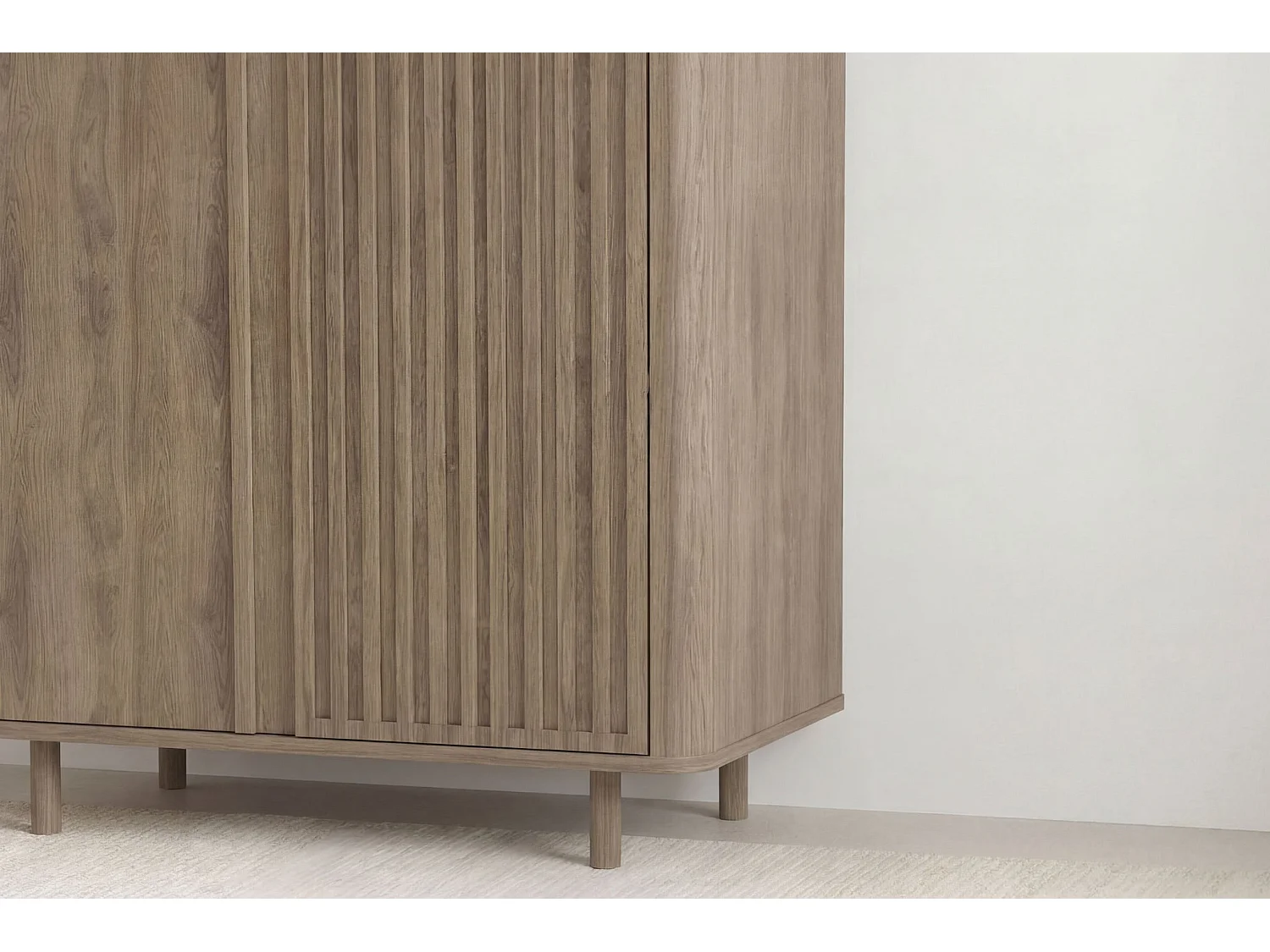 BLOOM - Commode 2 tiroirs 86cm en mélamine - Chêne clair