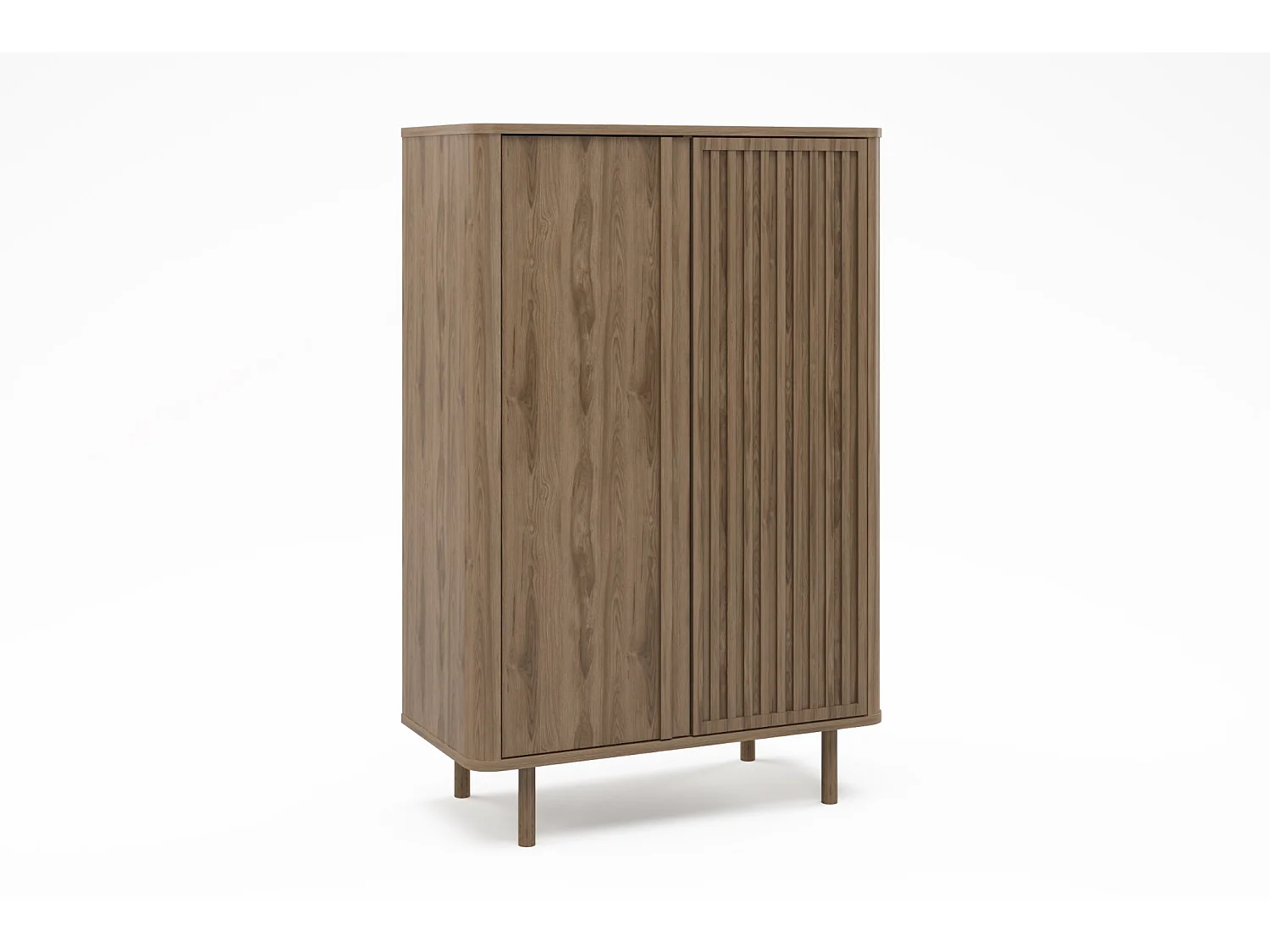 BLOOM - Commode 2 tiroirs 86cm en mélamine - Chêne clair