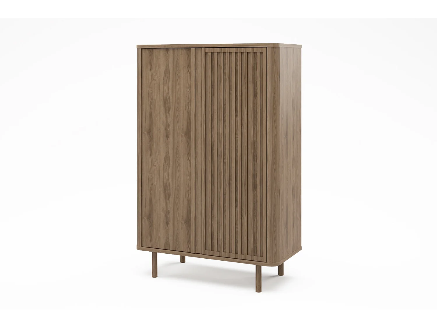 BLOOM - Commode 2 tiroirs 86cm en mélamine - Chêne clair