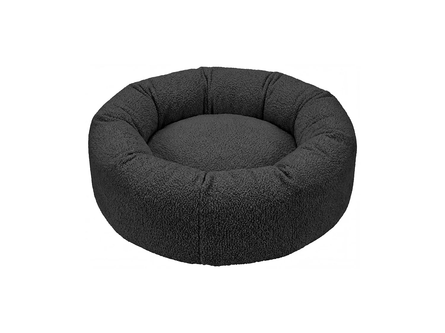 MOKA - Panier chien/chat tissu bouclette - M - Noir