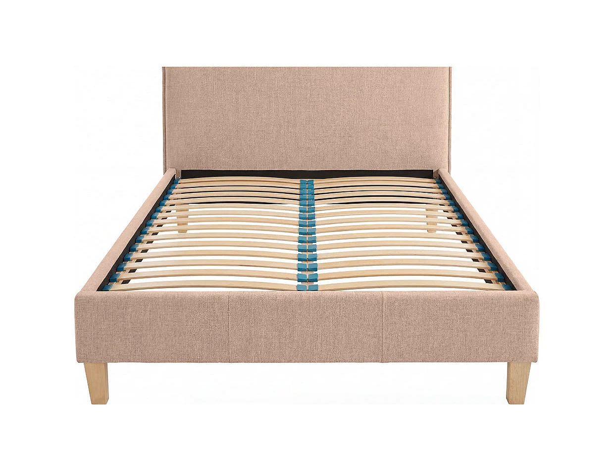 AMORE - Glad Stoffen Bed Roze 160x200