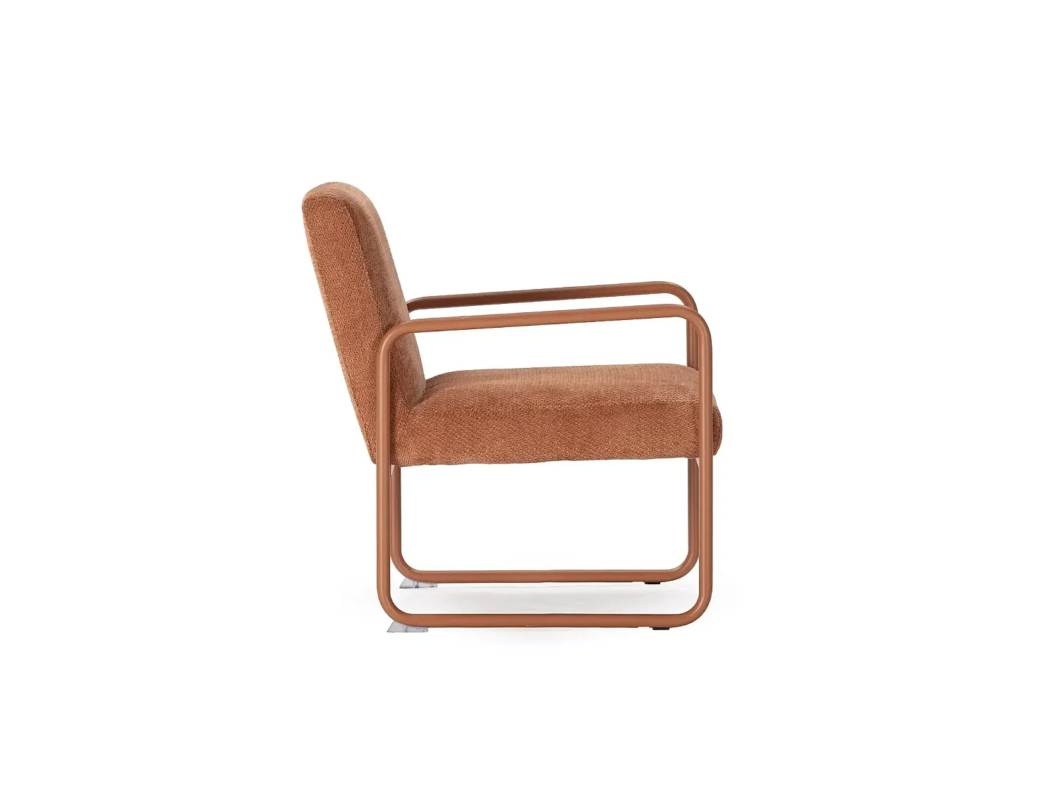ORIO - Chaise pieds en métal - Terracotta