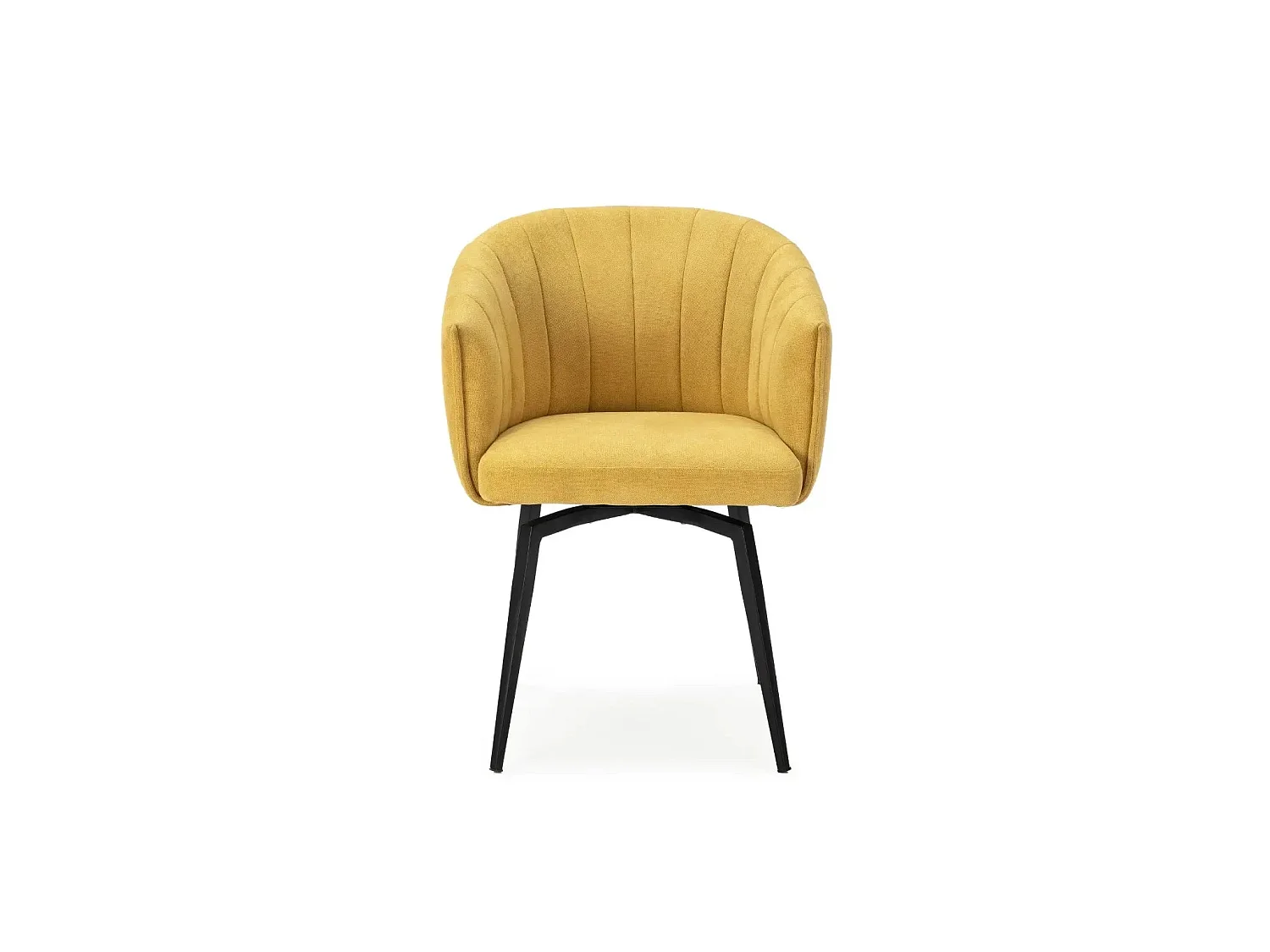 JONA - Chaise pieds en métal - Moutarde