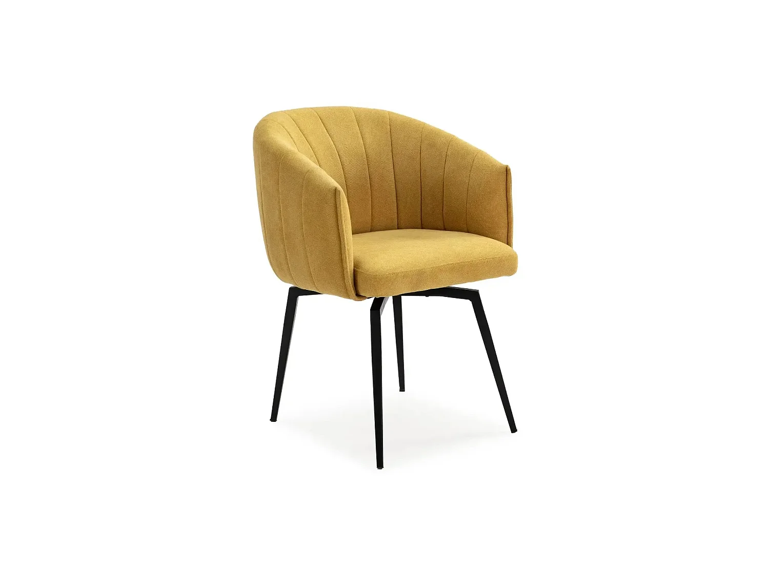 JONA - Chaise pieds en métal - Moutarde