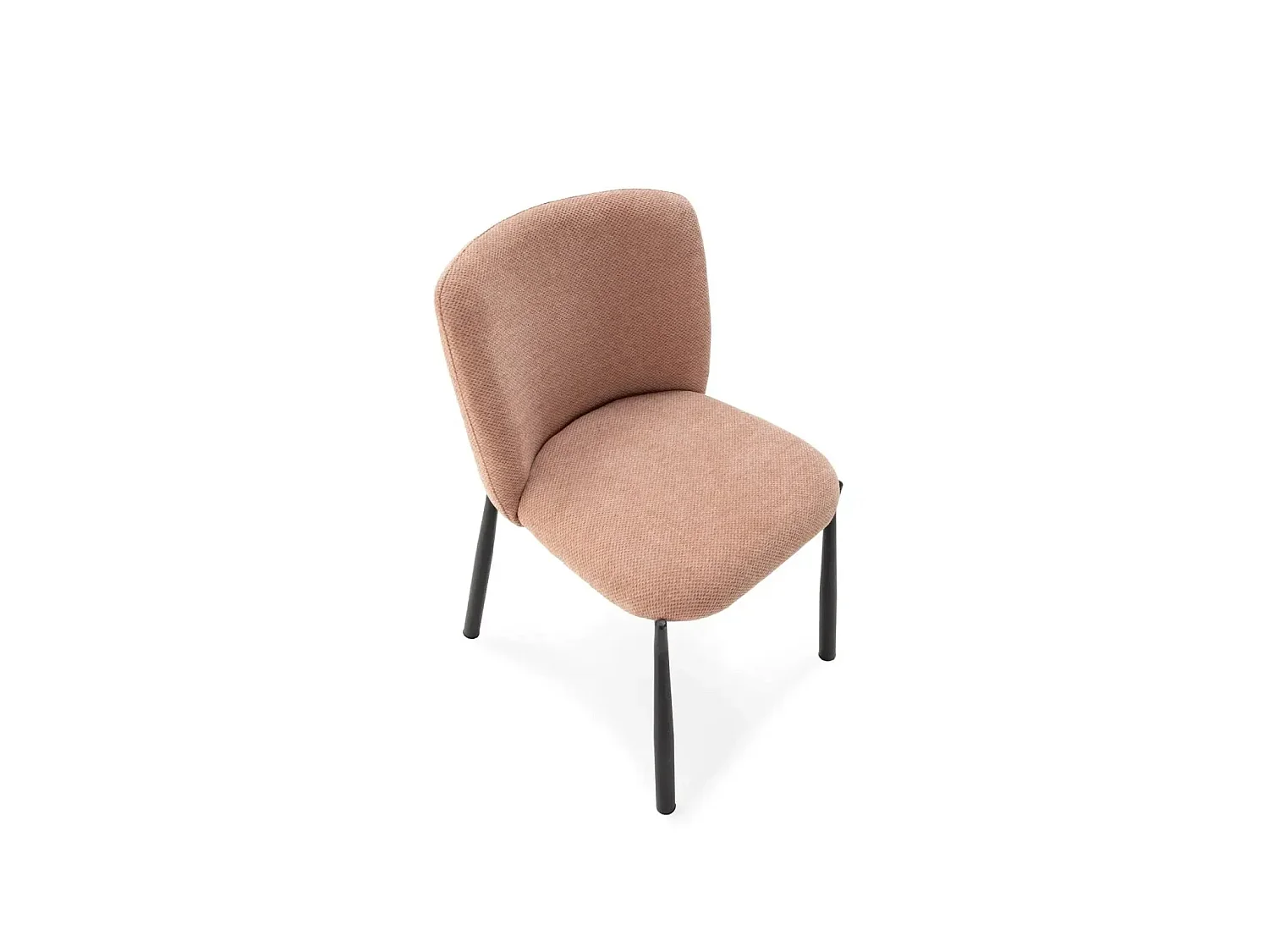 TILO - Lot de 2 chaises pieds en métal noir - Rose