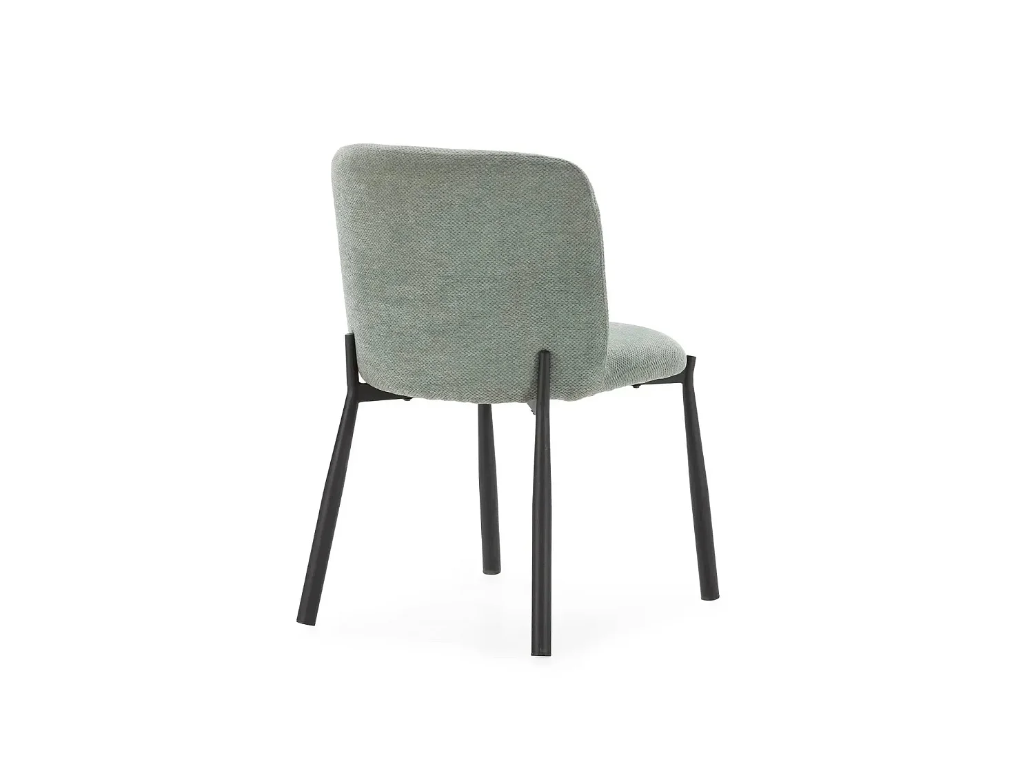 TILO - Lot de 2 chaises pieds en métal noir - Vert