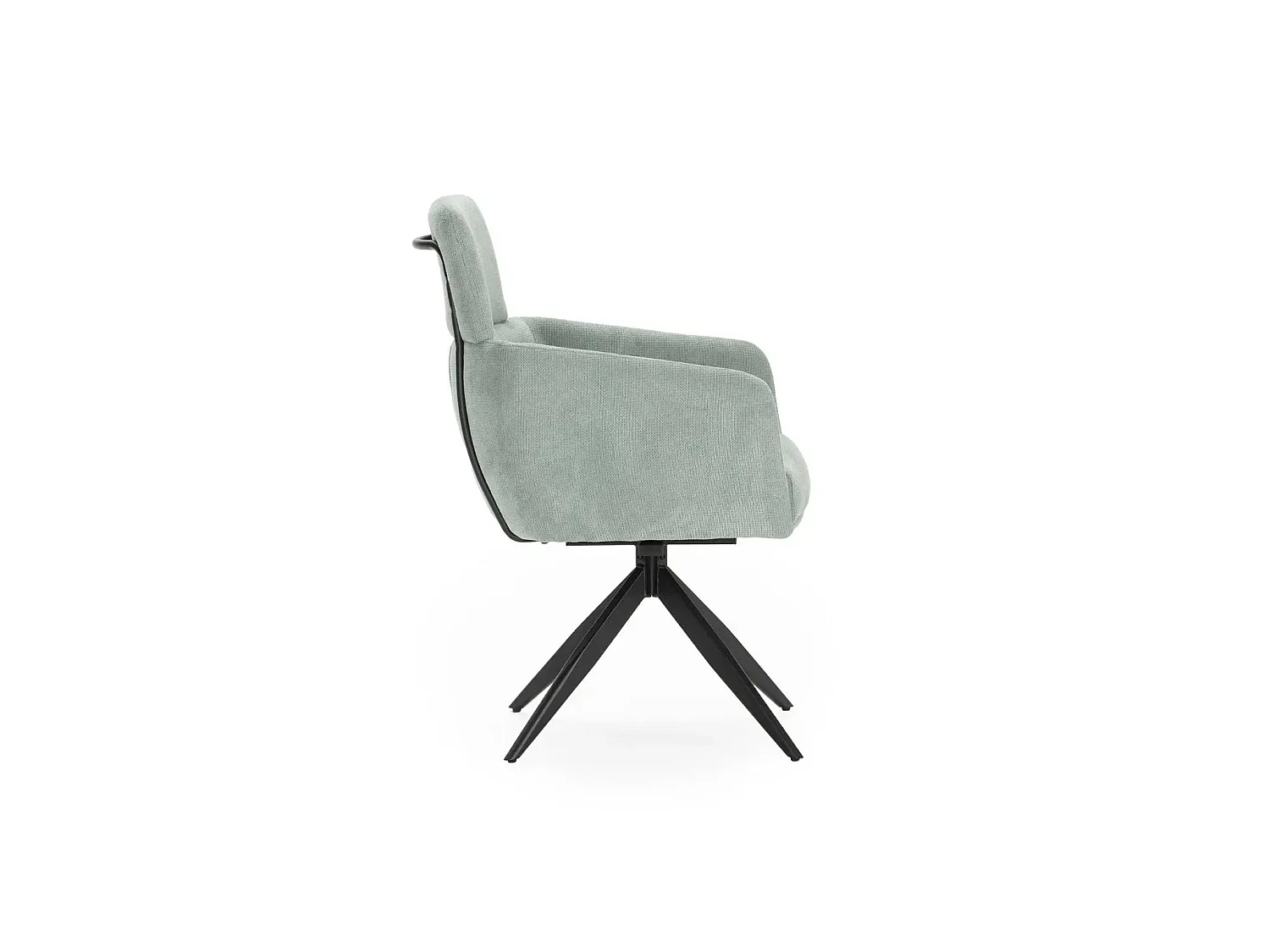 ARLO - Lot de 2 chaises pieds en métal noir - Bleu
