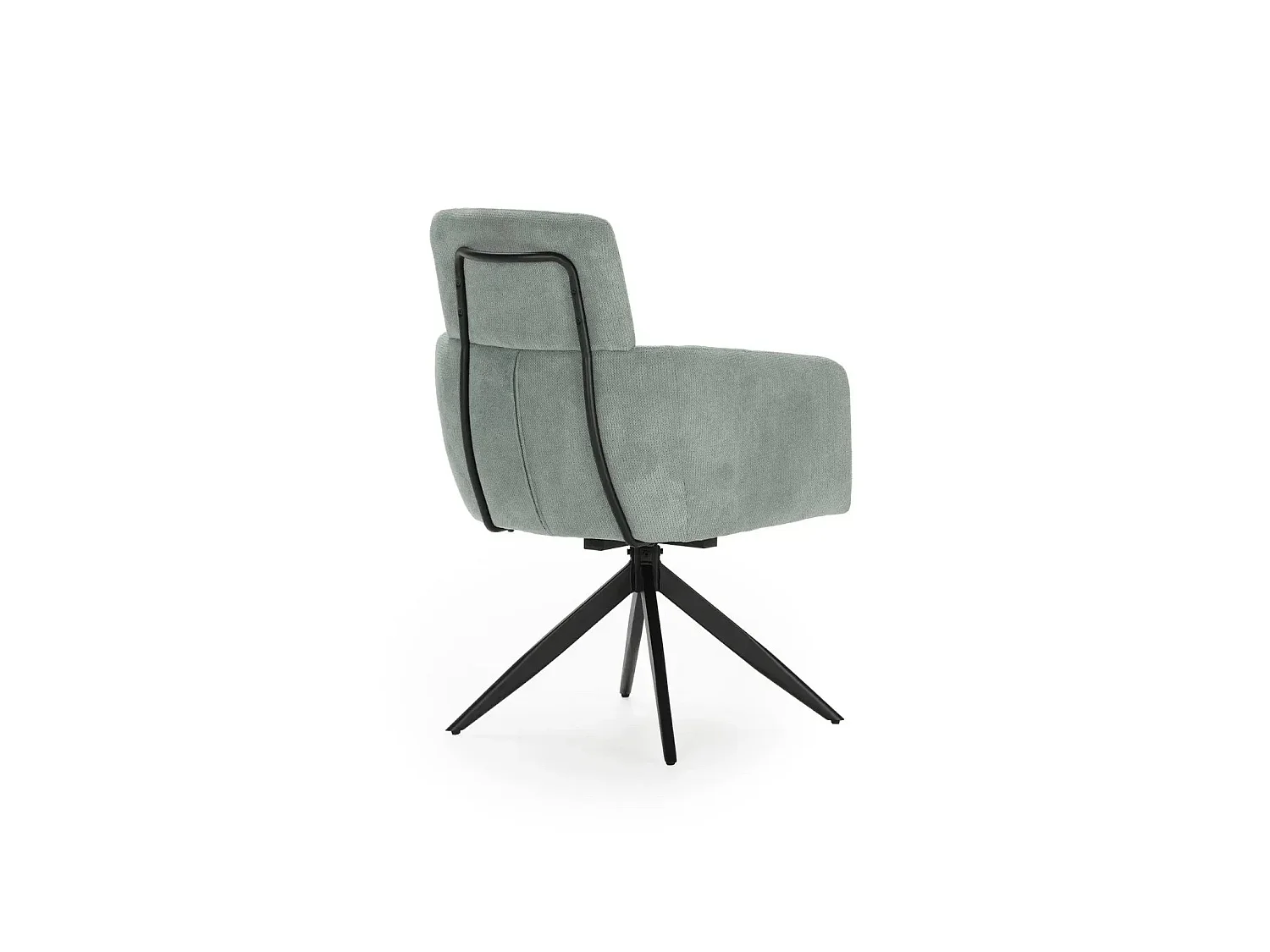 ARLO - Lot de 2 chaises pieds en métal noir - Bleu