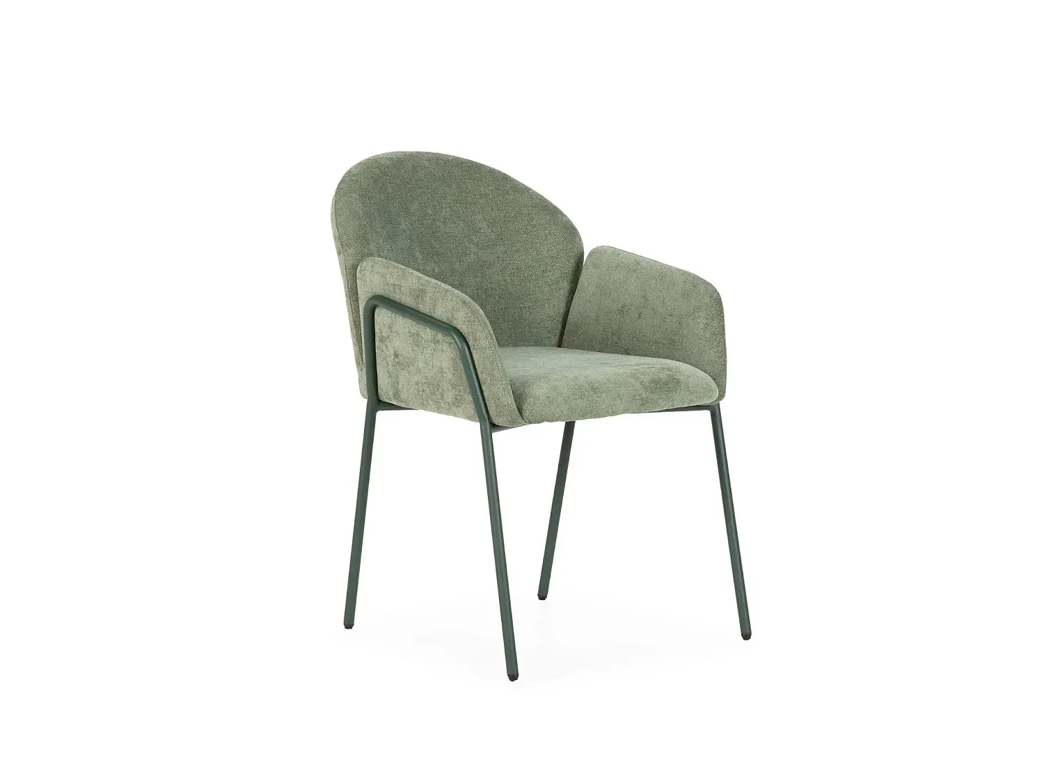 NAYA - Lot de 2 chaises tissu - Vert