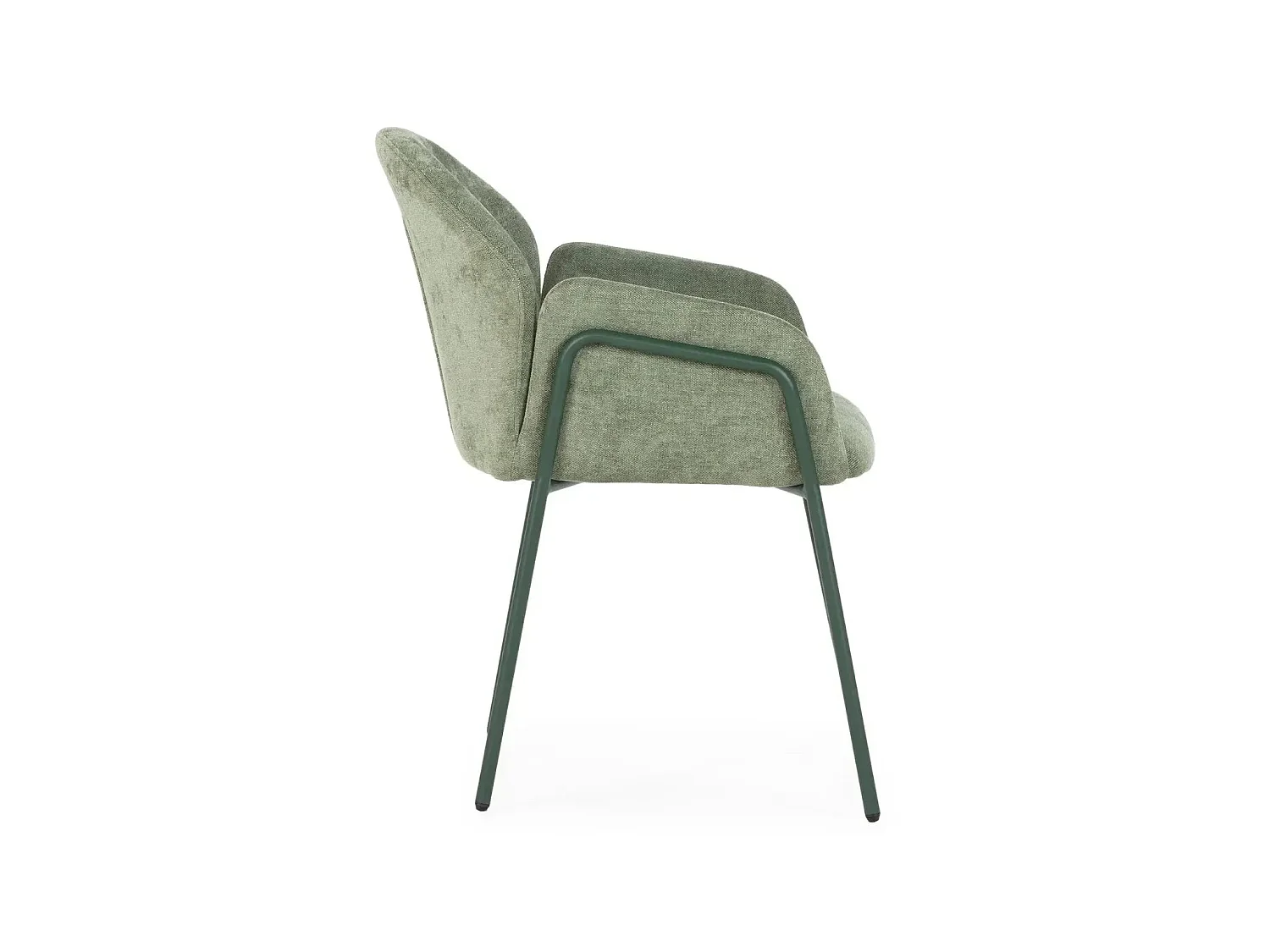 NAYA - Lot de 2 chaises tissu - Vert