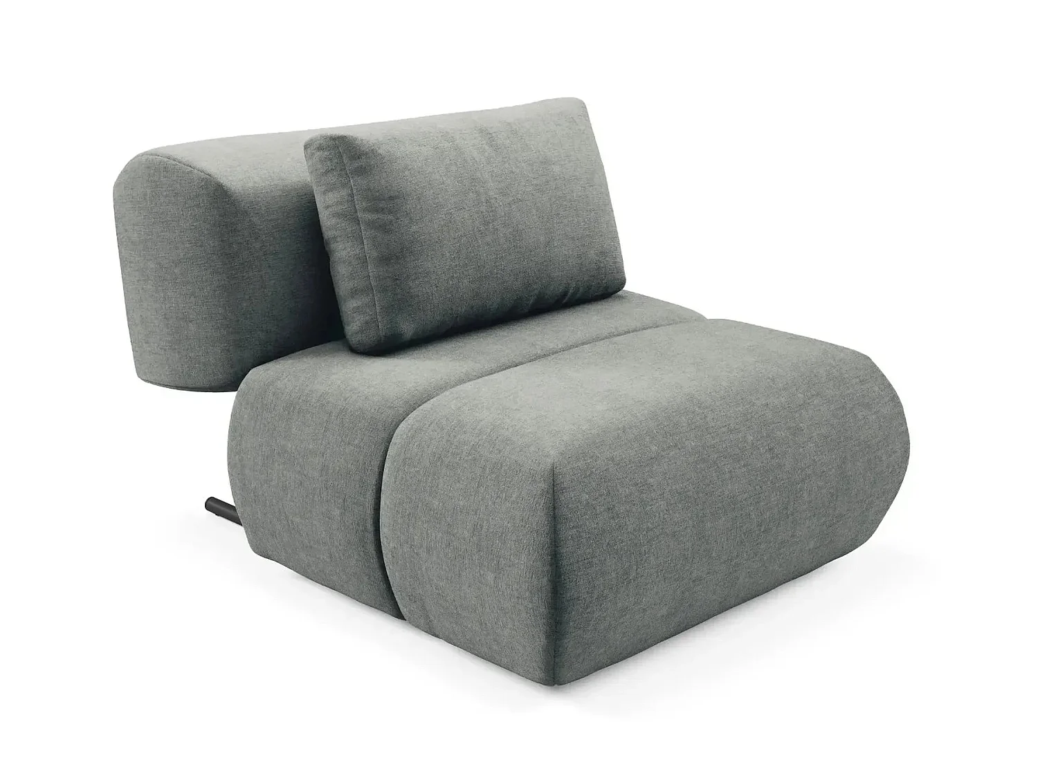 TINA - Fauteuil in gevlekte stof - Donkergrijs
