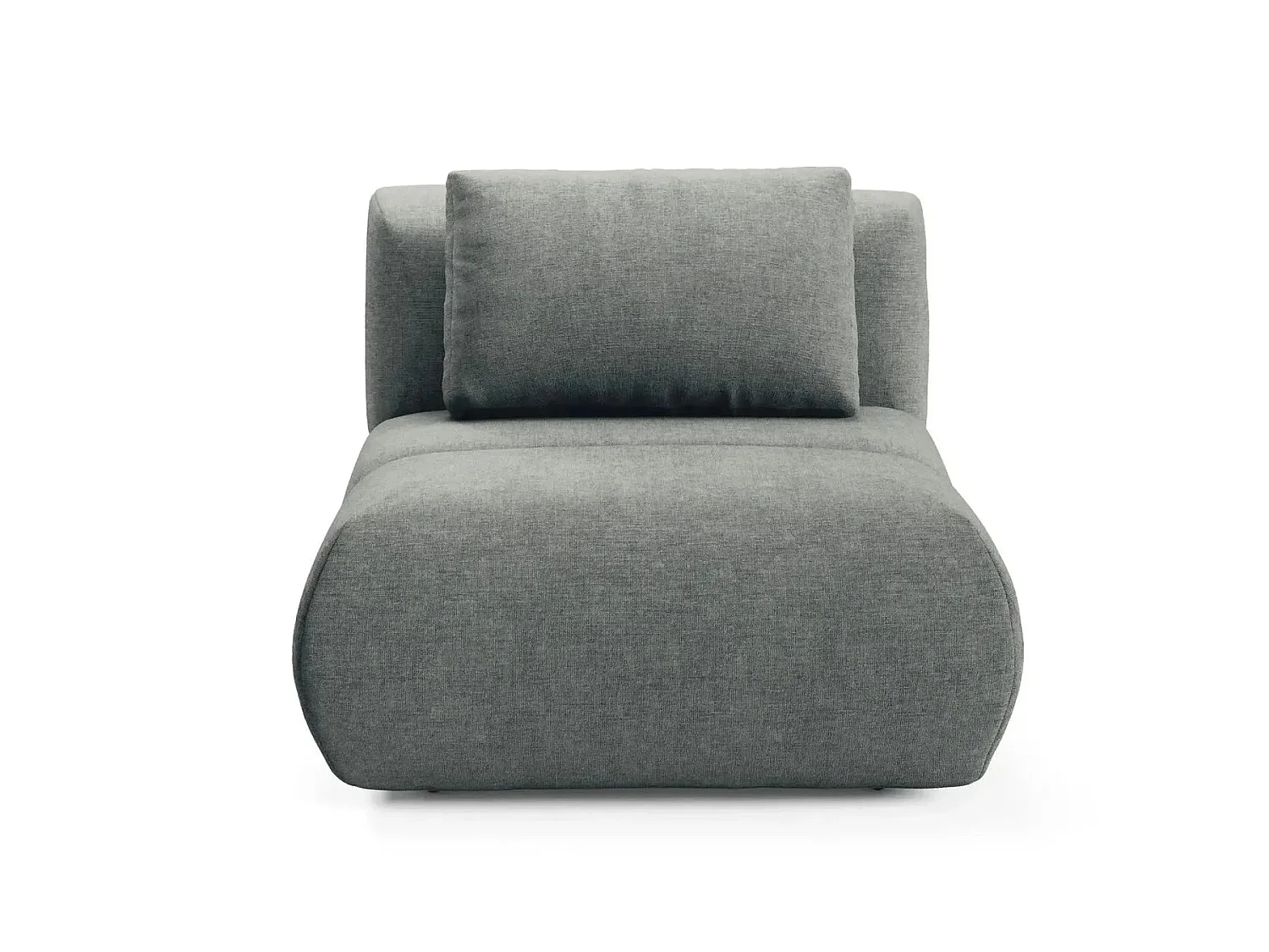 TINA - Fauteuil in gevlekte stof - Donkergrijs