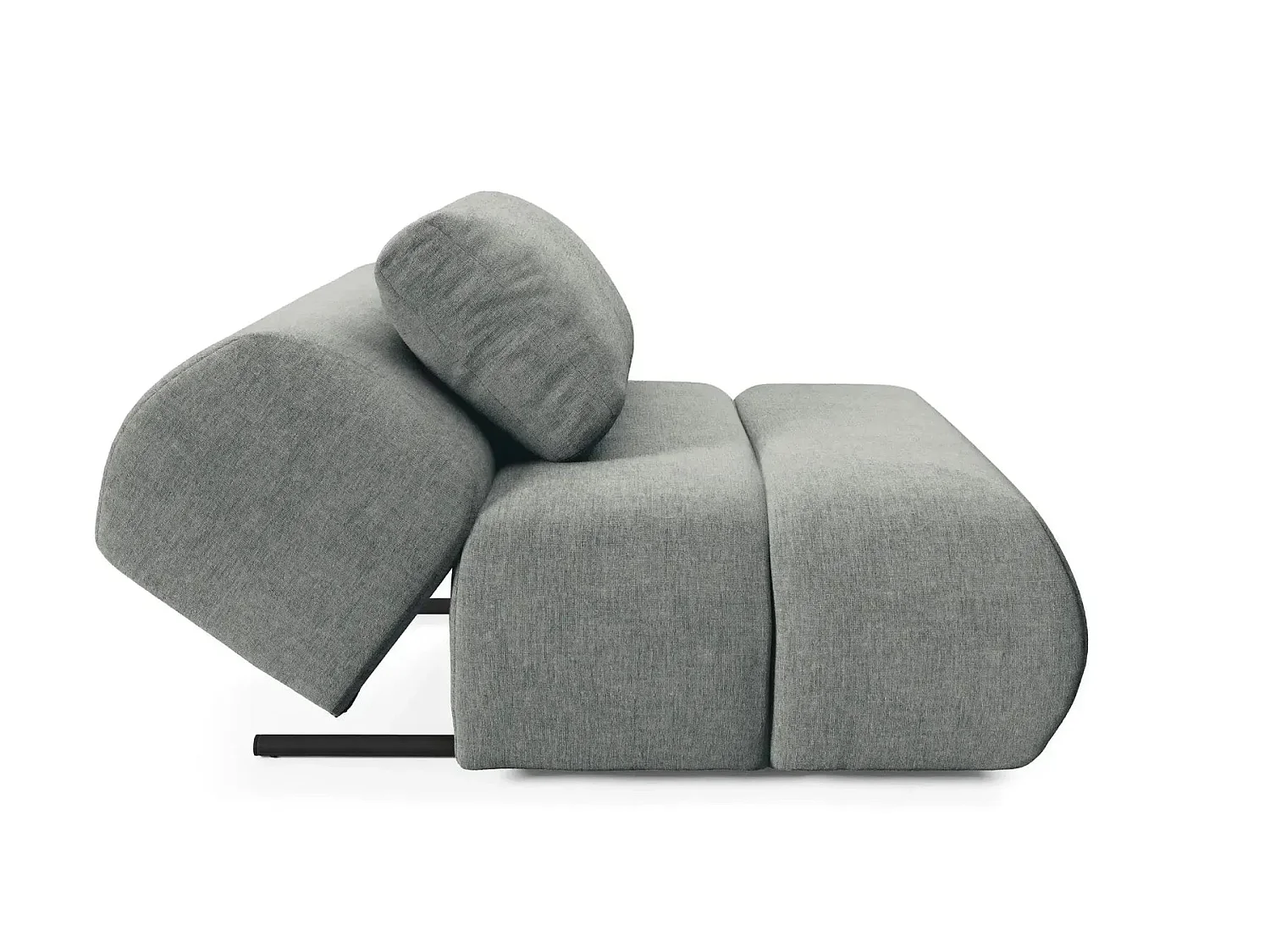 TINA - Fauteuil in gevlekte stof - Donkergrijs