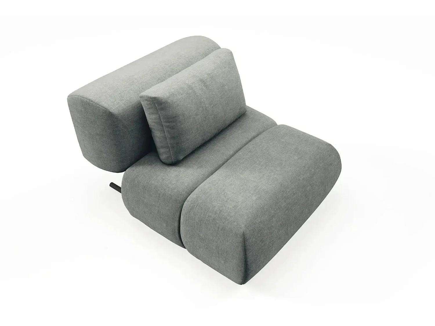 TINA - Fauteuil in gevlekte stof - Donkergrijs