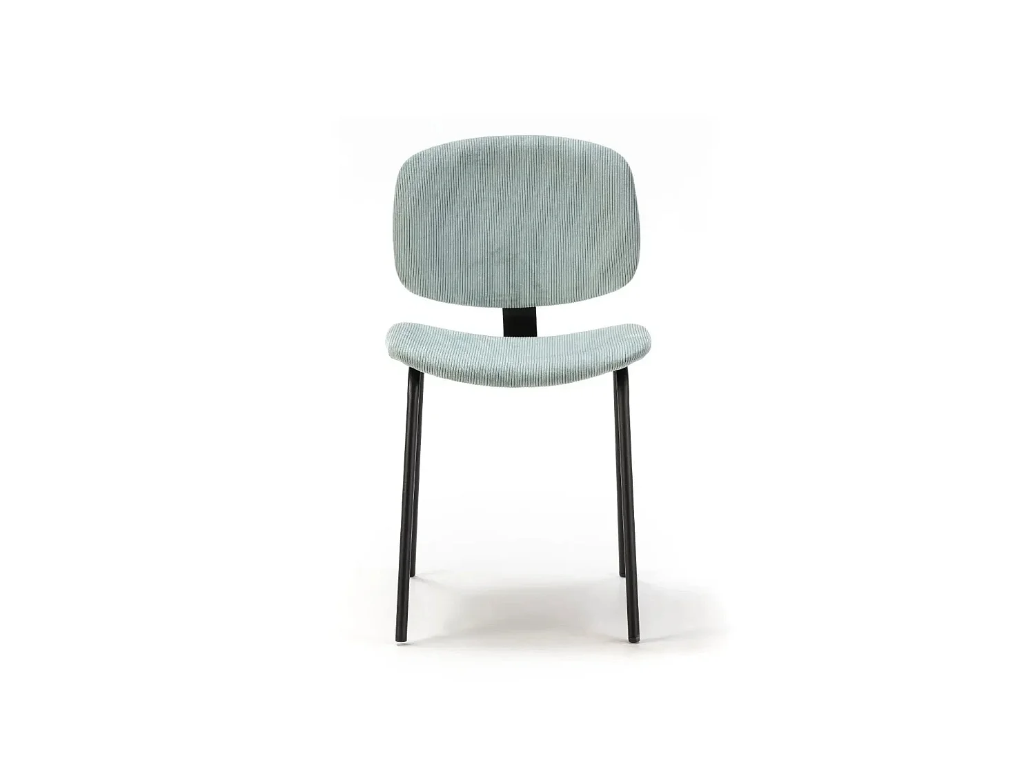 GABI - Lot de 2 chaises velours côtelé - Turquoise
