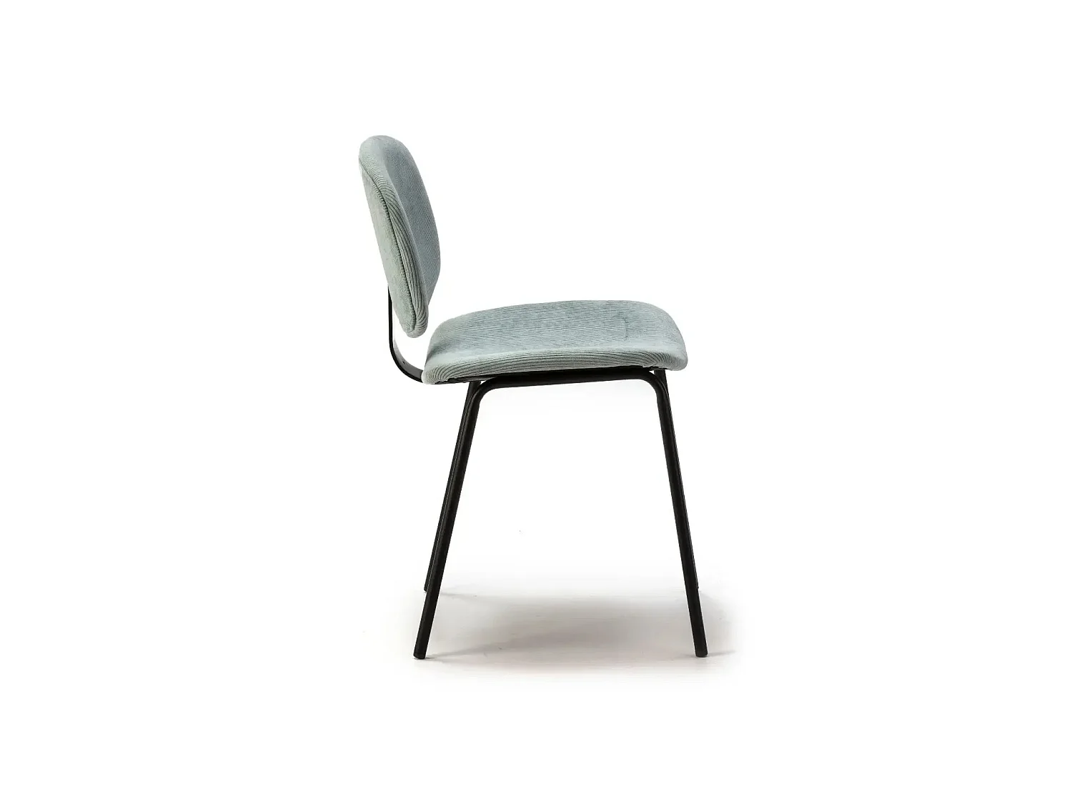 GABI - Lot de 2 chaises velours côtelé - Turquoise