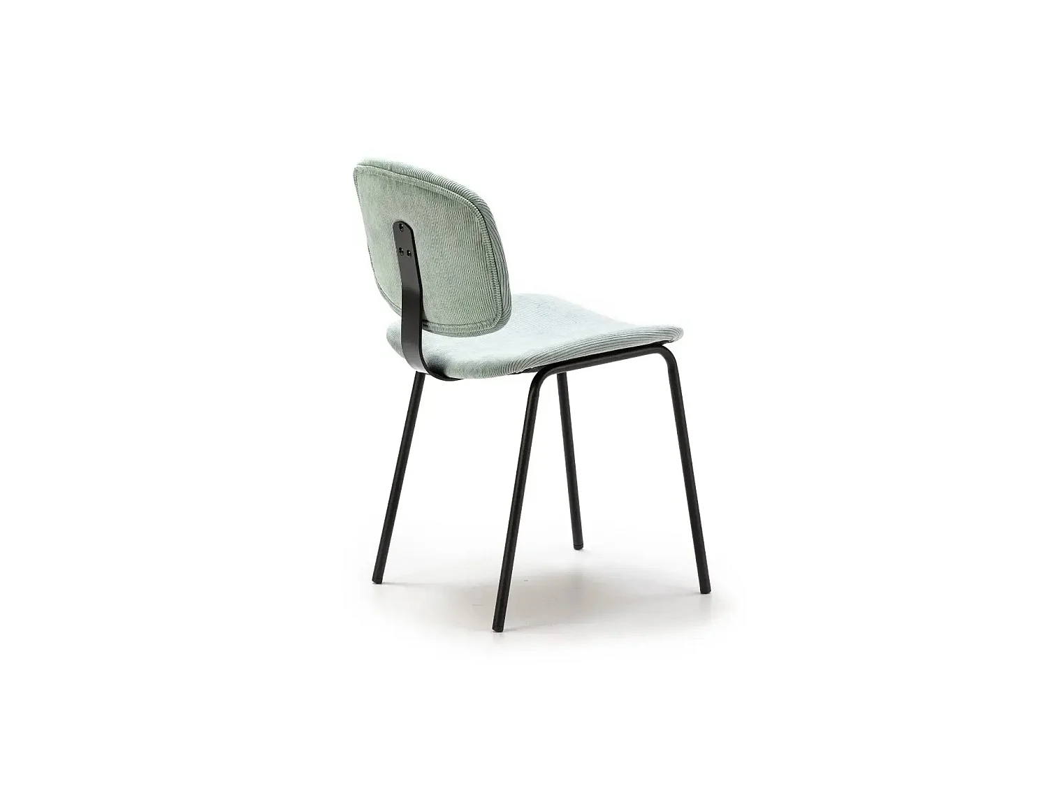GABI - Lot de 2 chaises velours côtelé - Turquoise