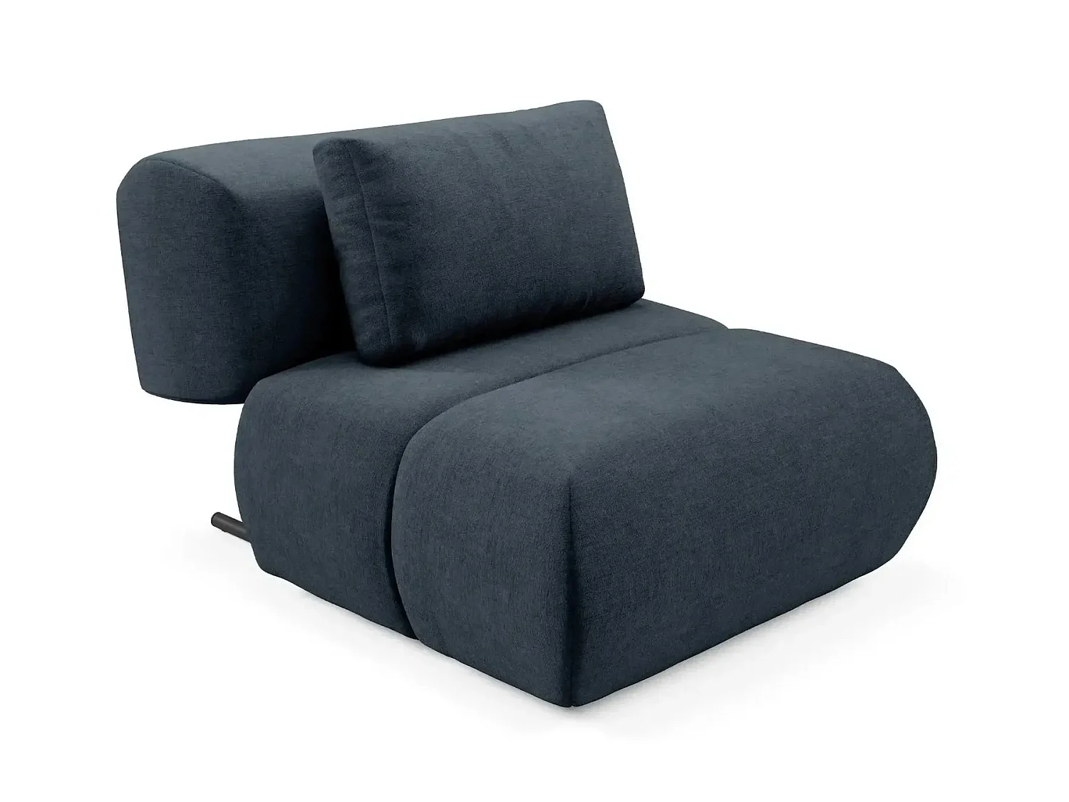 TINA - Fauteuil en tissu chiné - Bleu