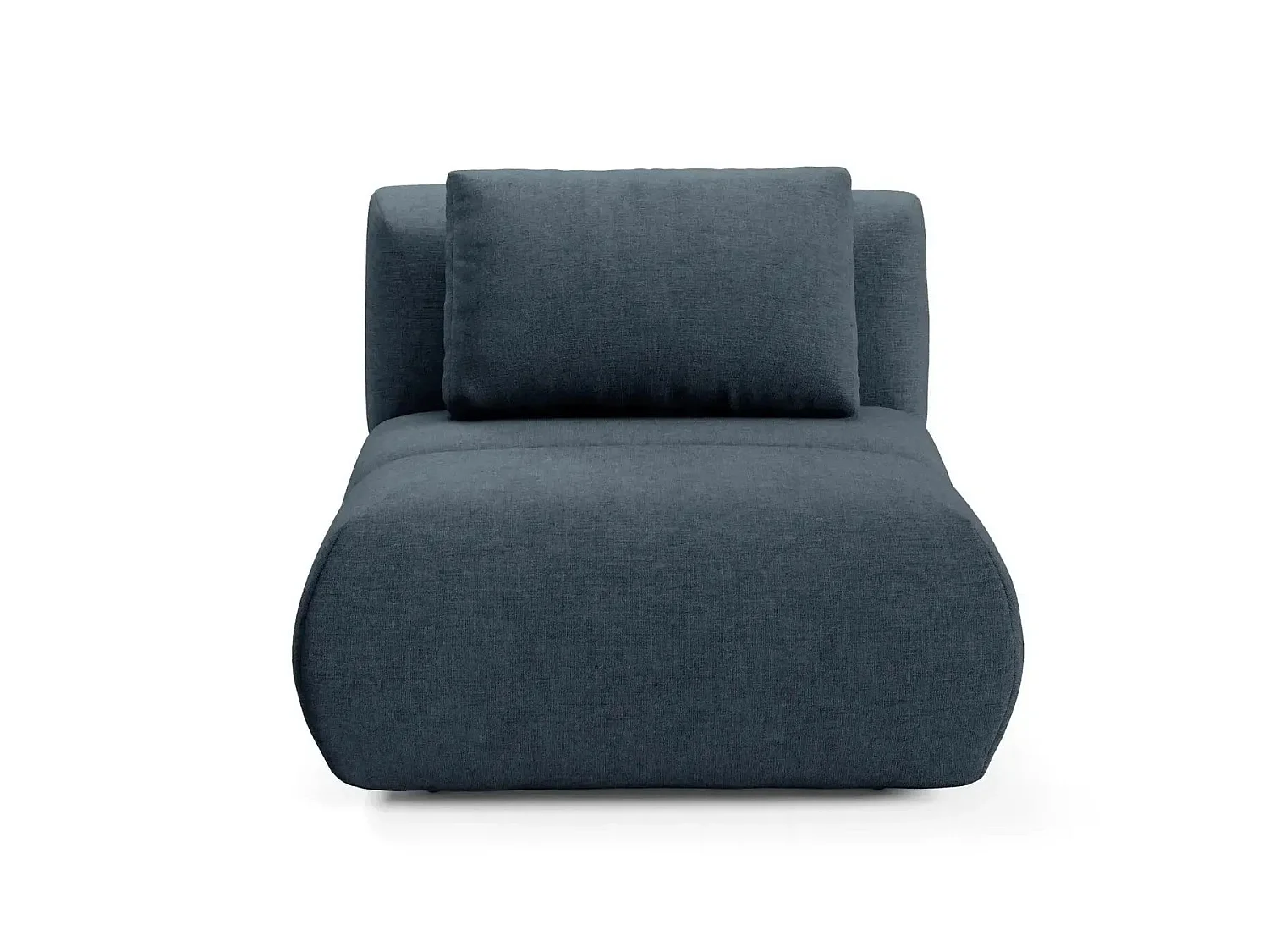 TINA - Fauteuil en tissu chiné - Bleu