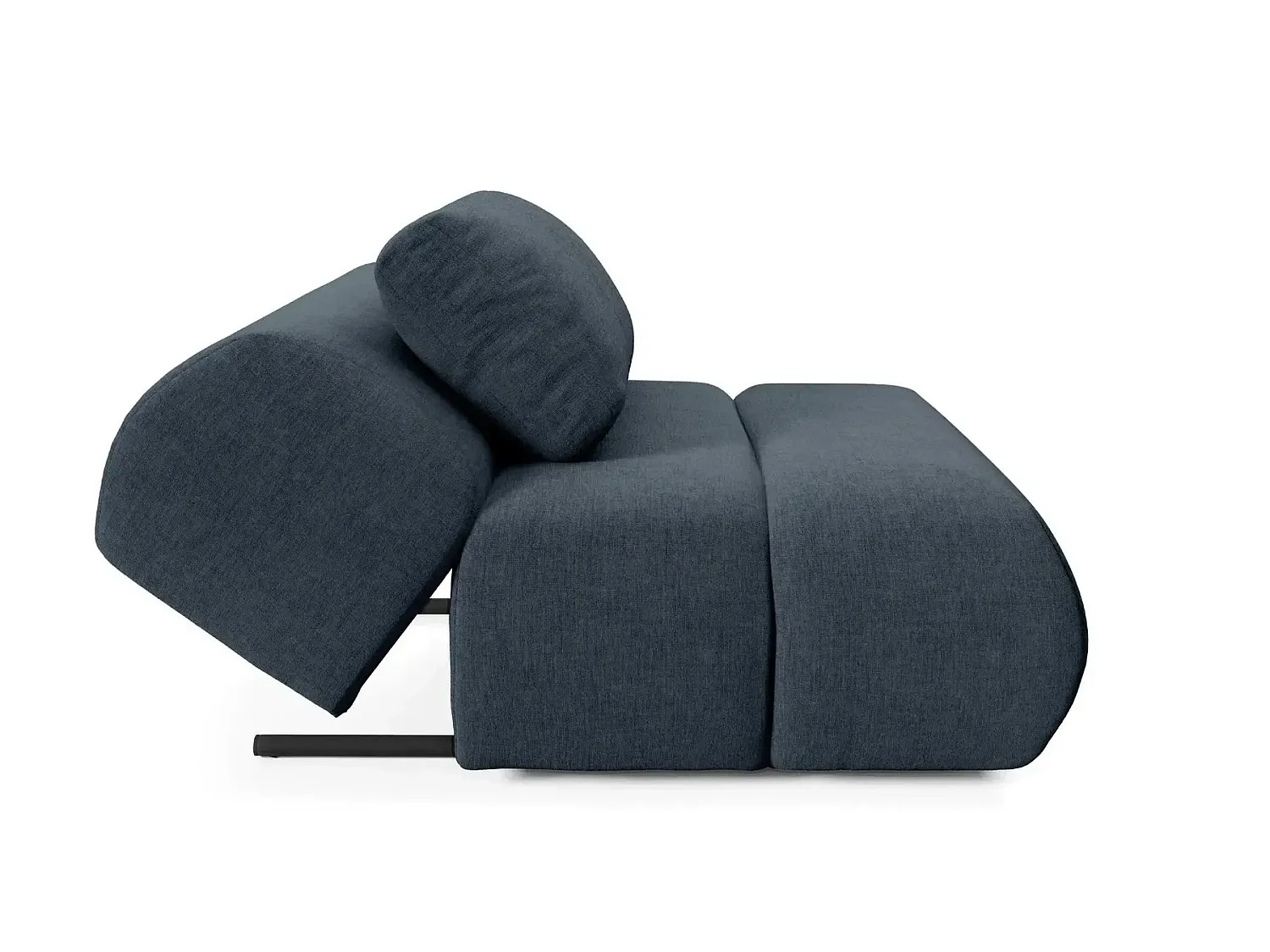 TINA - Fauteuil en tissu chiné - Bleu