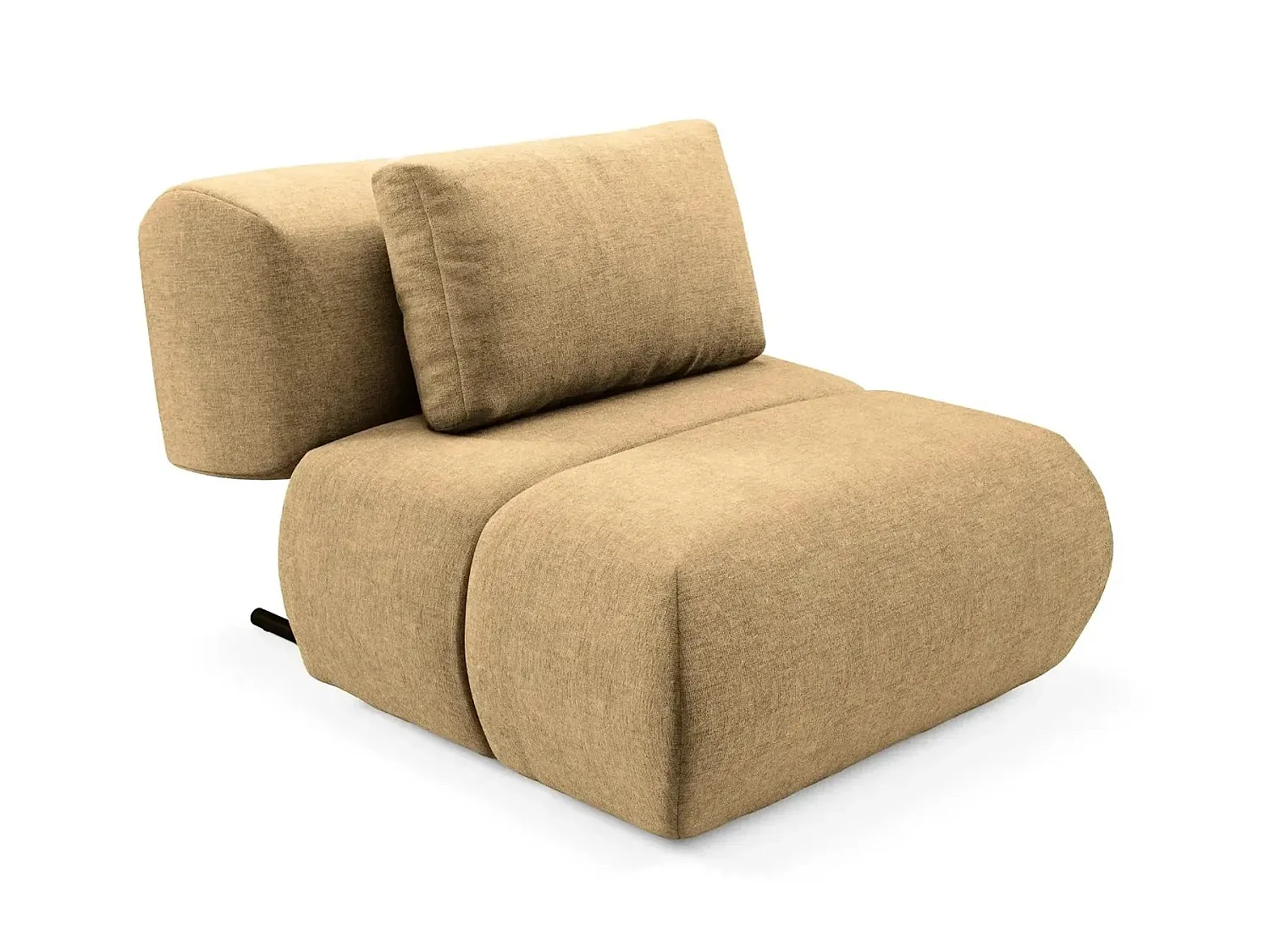 TINA - Fauteuil van gemêleerde stof - Koffie