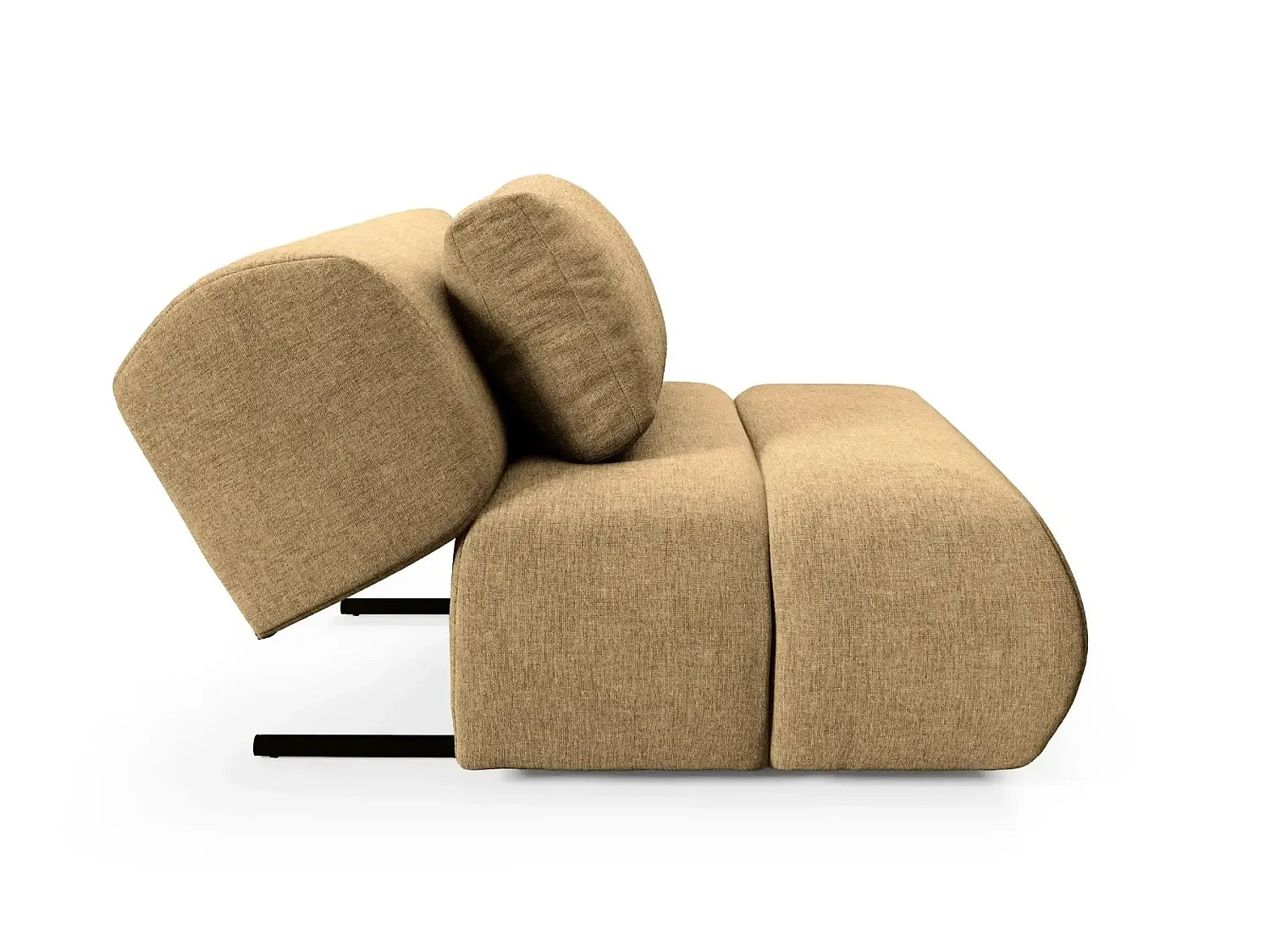 TINA - Fauteuil van gemêleerde stof - Koffie