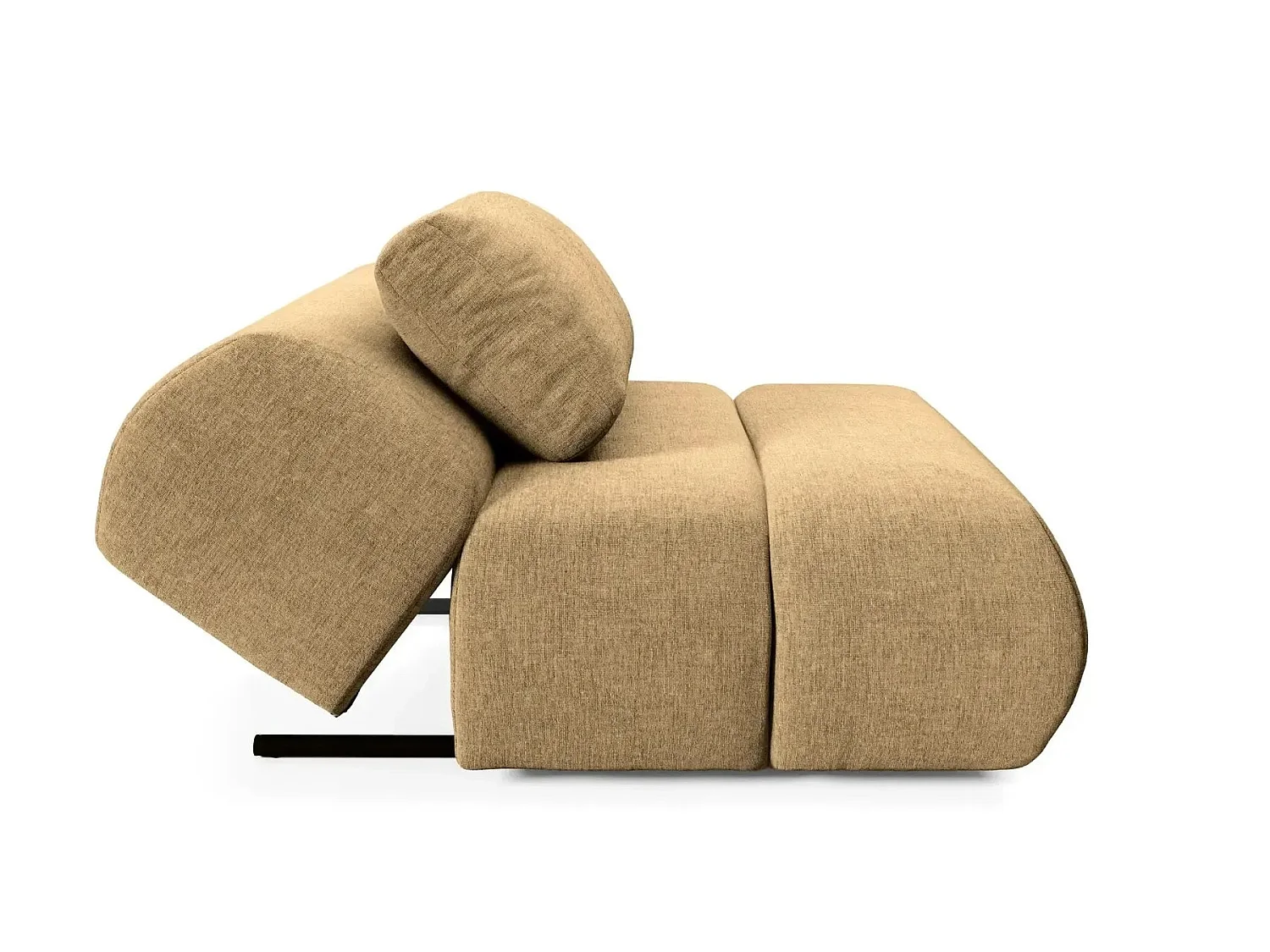 TINA - Fauteuil van gemêleerde stof - Koffie