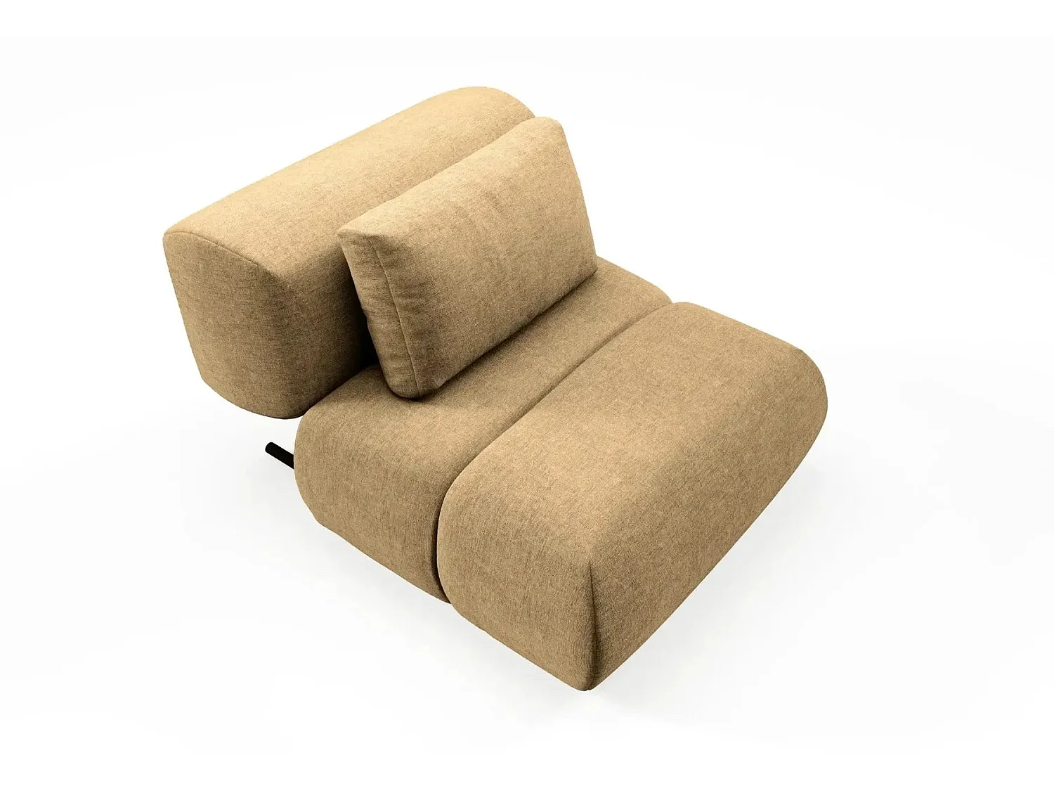 TINA - Fauteuil van gemêleerde stof - Koffie