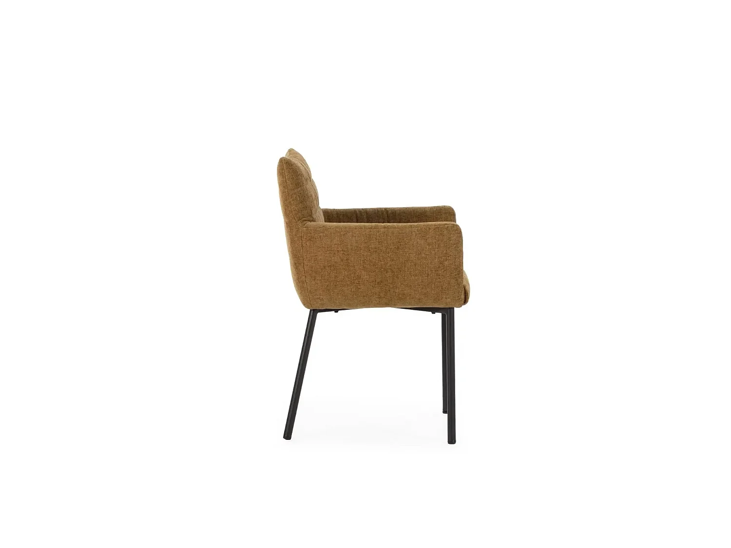 SORA - Lot de 2 chaises pieds en métal noir Terracotta