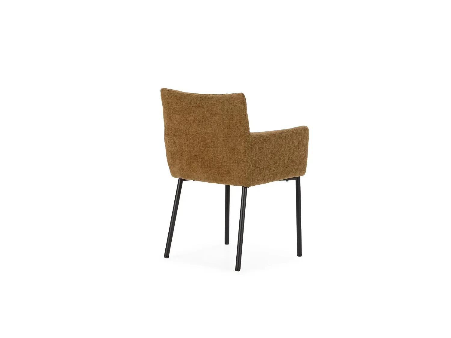 SORA - Lot de 2 chaises pieds en métal noir Terracotta