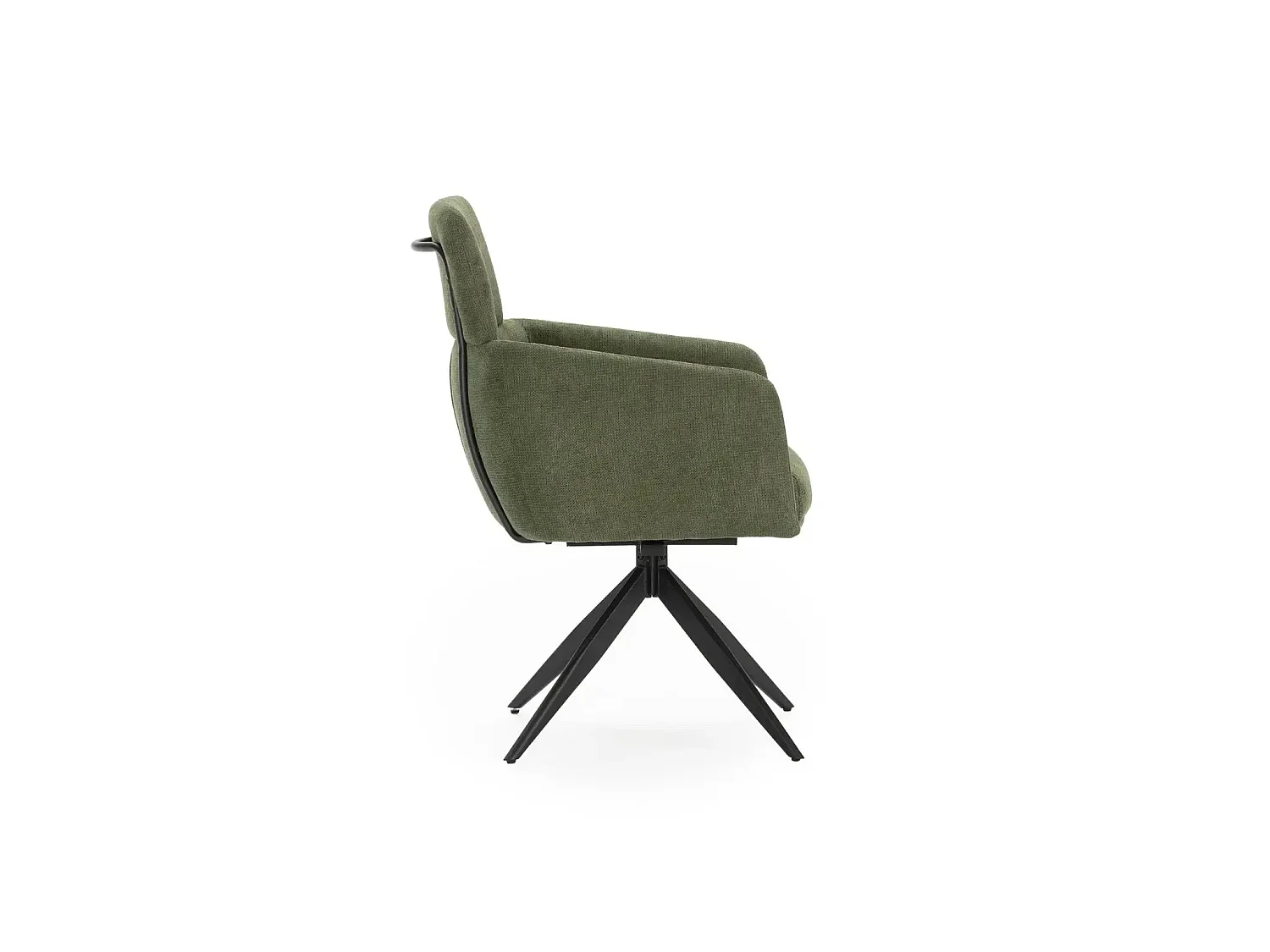 ARLO - Lot de 2 chaises pieds en métal noir - Vert