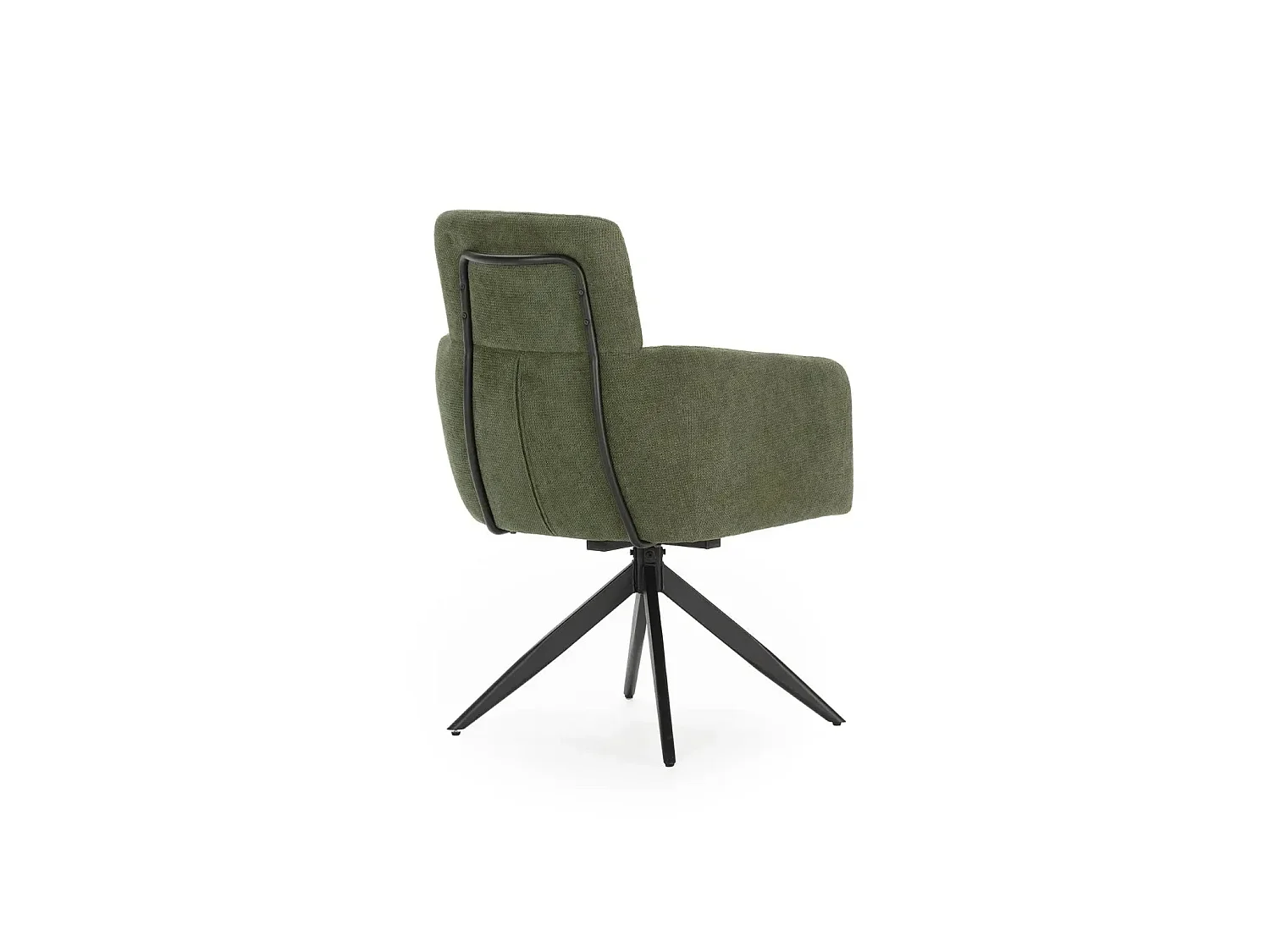 ARLO - Lot de 2 chaises pieds en métal noir - Vert