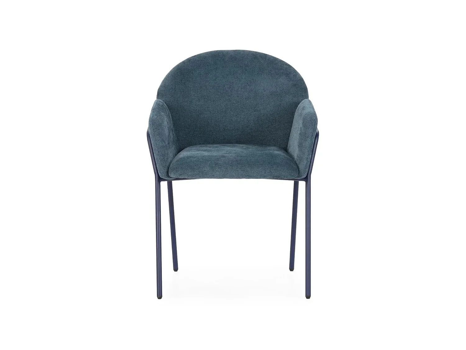 NAYA - Lot de 2 chaises tissu - Bleu