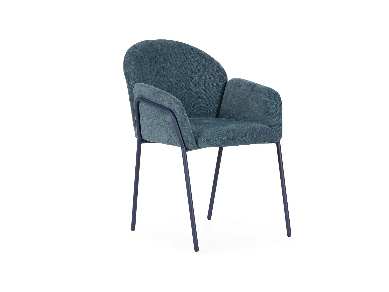 NAYA - Lot de 2 chaises tissu - Bleu