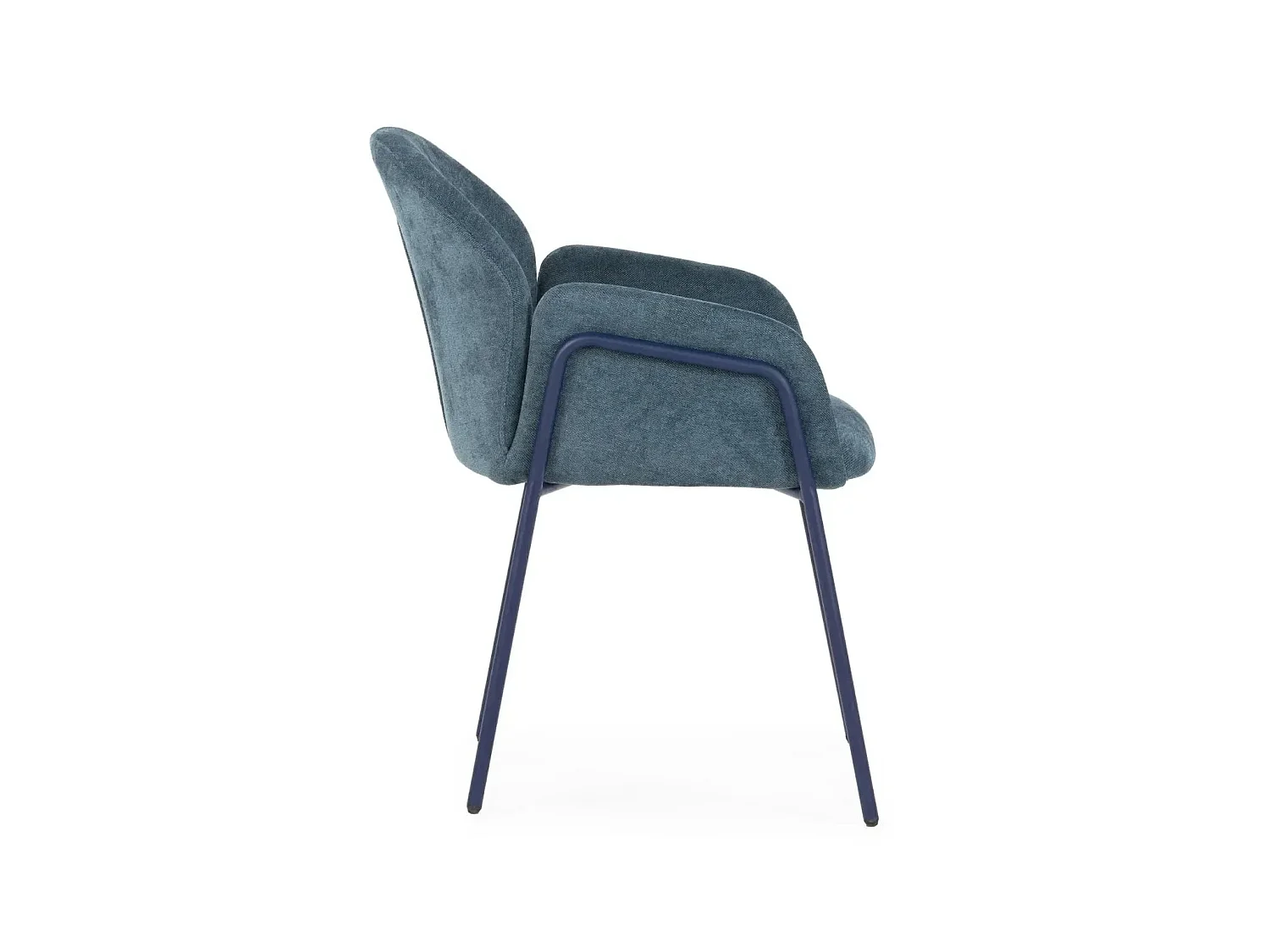 NAYA - Lot de 2 chaises tissu - Bleu