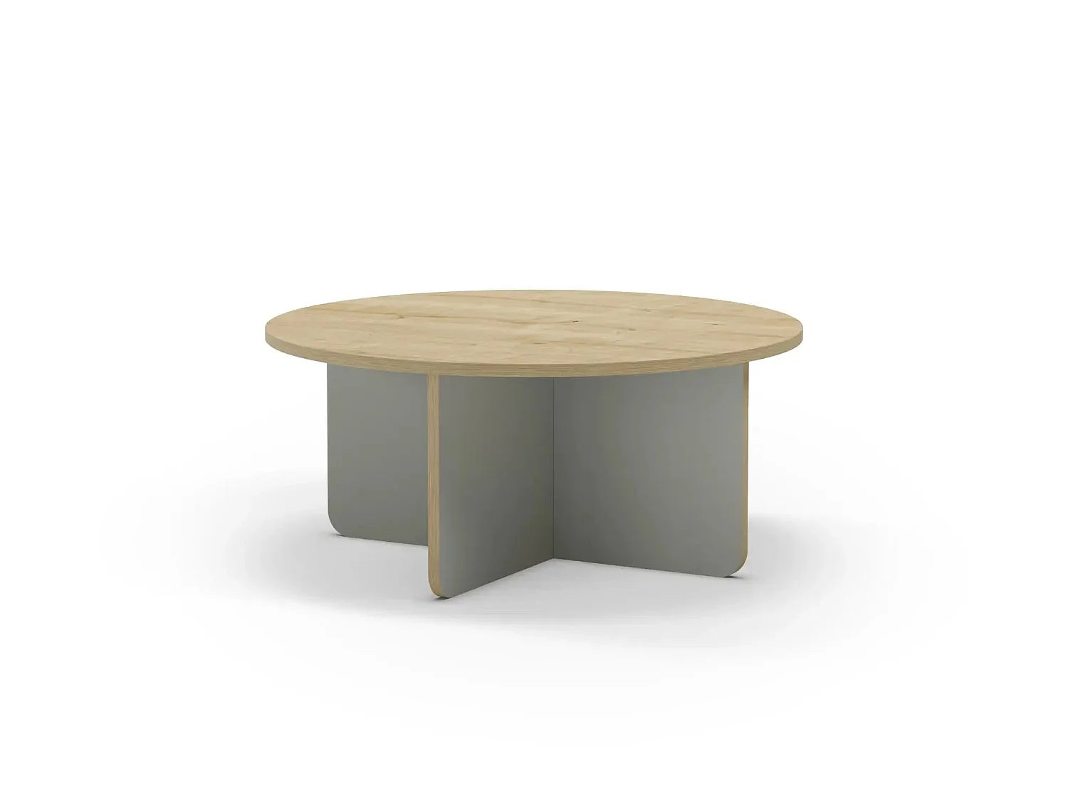 ARIA - Table basse ronde 80cm en mélamine - Vert