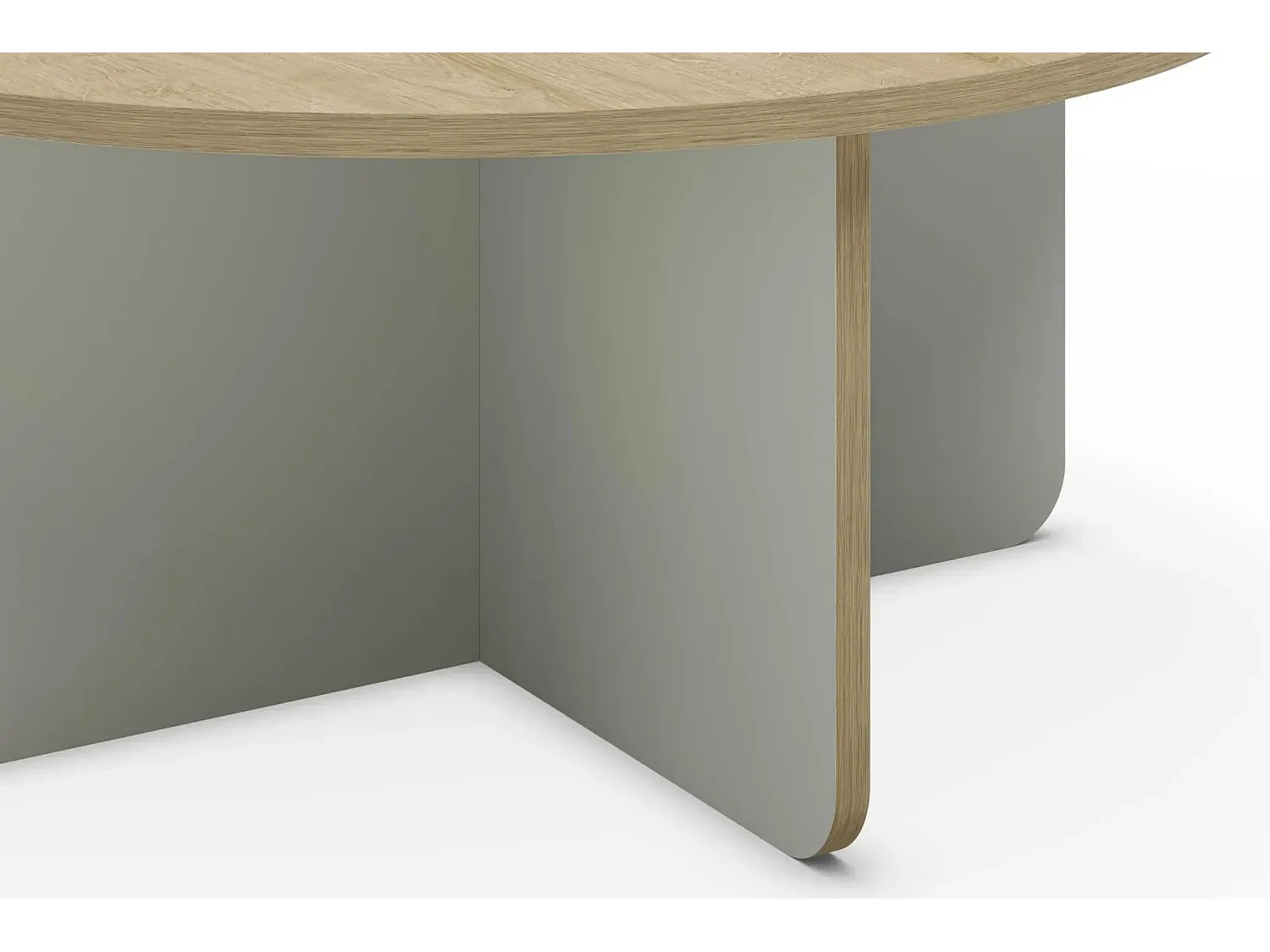 ARIA - Table basse ronde 80cm en mélamine - Vert