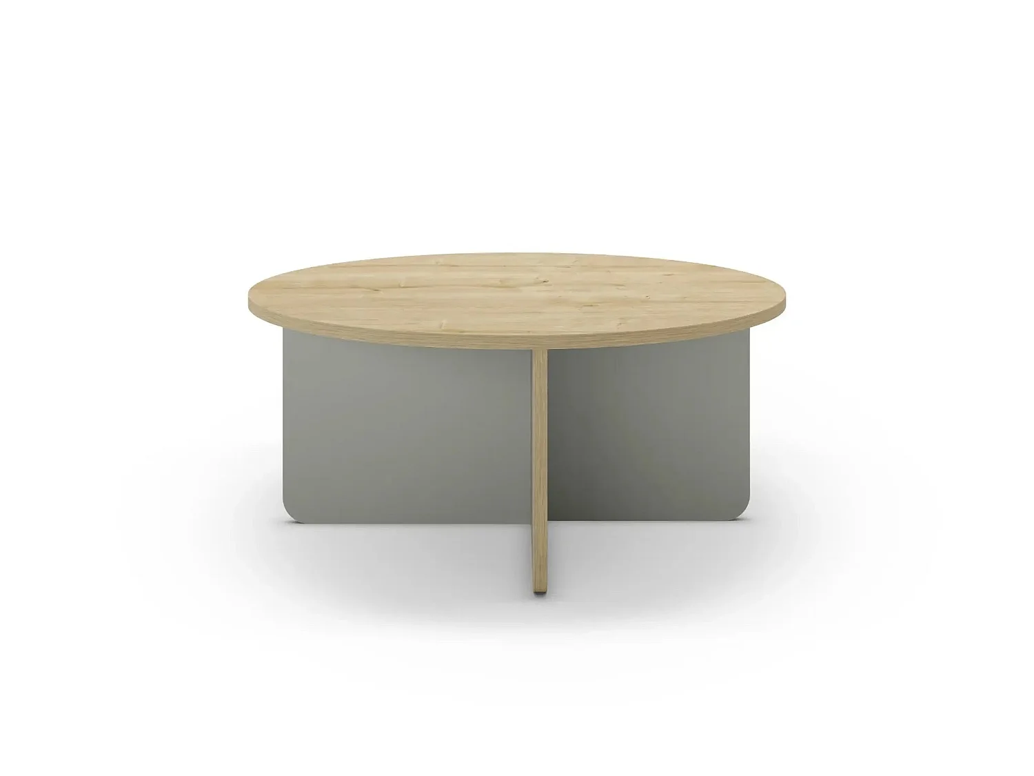 ARIA - Table basse ronde 80cm en mélamine - Vert