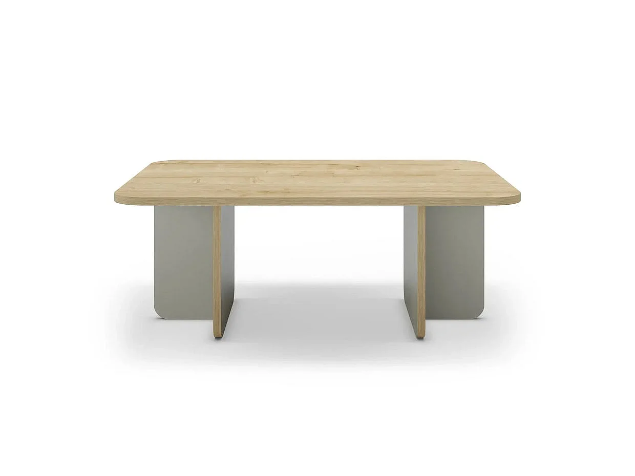 ARIA - Table basse rectangulaire 100cm en mélamine - Vert