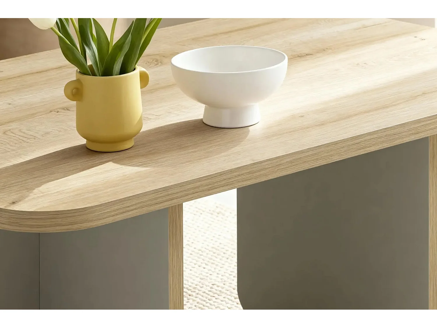ARIA - Table basse rectangulaire 100cm en mélamine - Vert