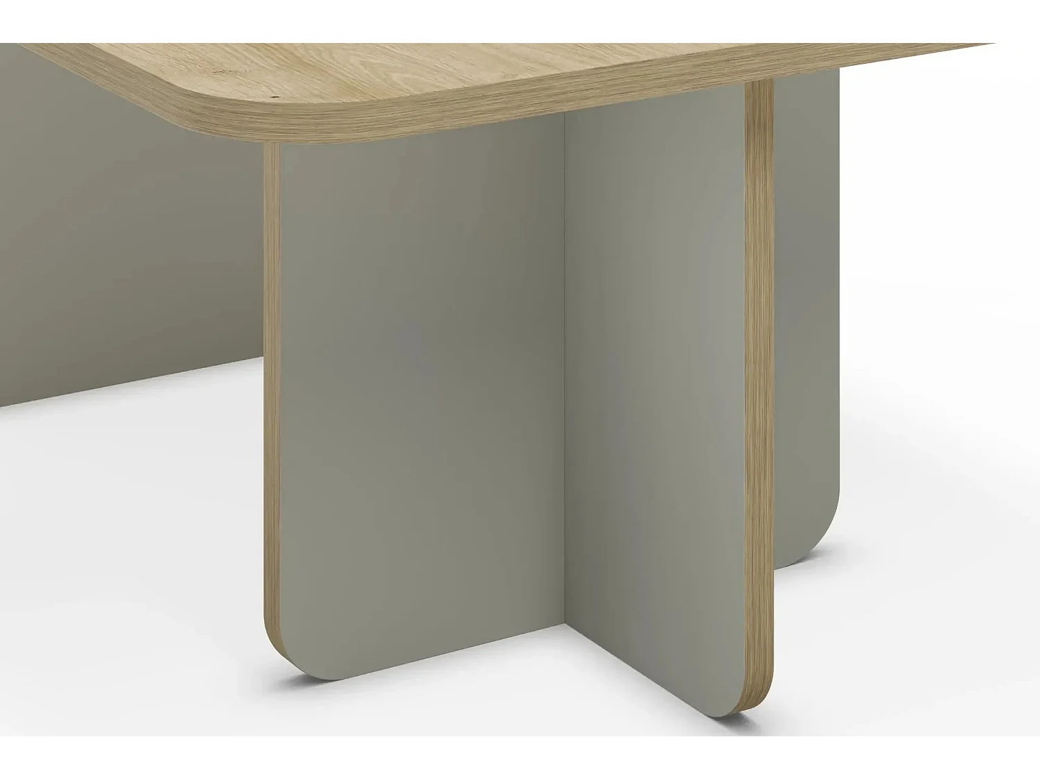 ARIA - Table basse rectangulaire 100cm en mélamine - Vert