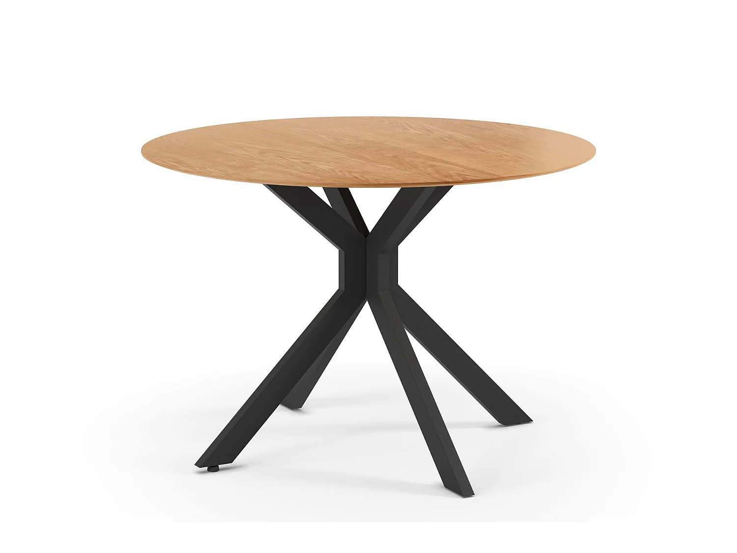 RIVA - Table à manger pliante ronde 110cmpieds en métal