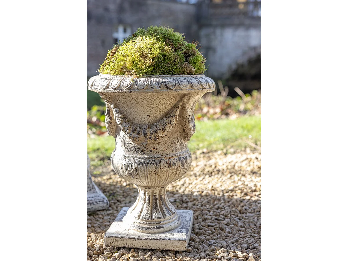 Cache-Pot Médicis Extérieur "Oskar" 40cm Blanc Cassé