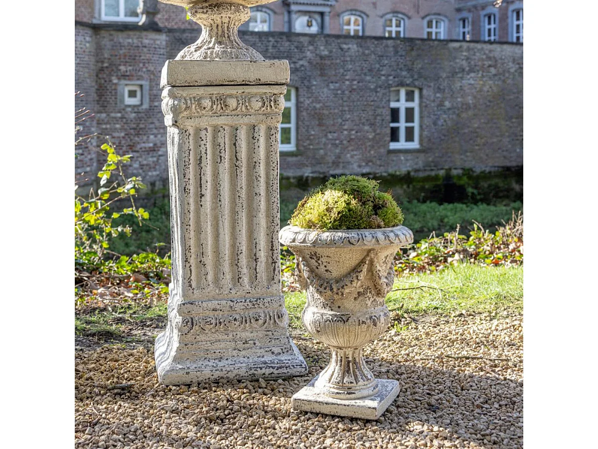 Cache-Pot Médicis Extérieur "Oskar" 40cm Blanc Cassé