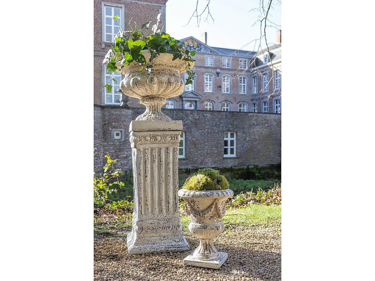Cache-Pot Médicis Extérieur "Oskar" 40cm Blanc Cassé
