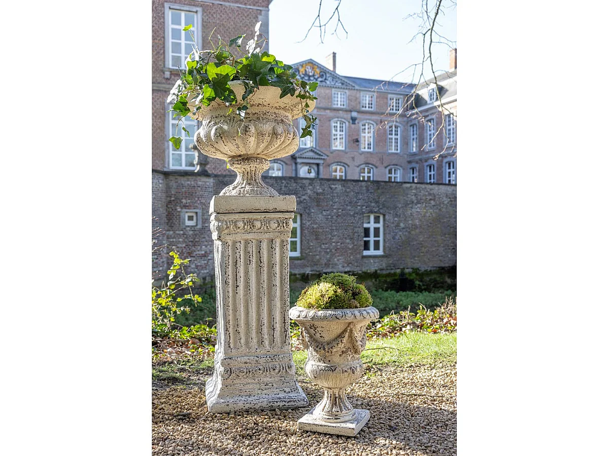 Cache-Pot Médicis Extérieur "Oskar" 50cm Blanc Cassé