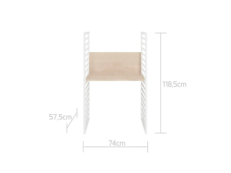 Lit évolutif 70x140 en 70x160 Bellamy So Sixty Blanc et bois